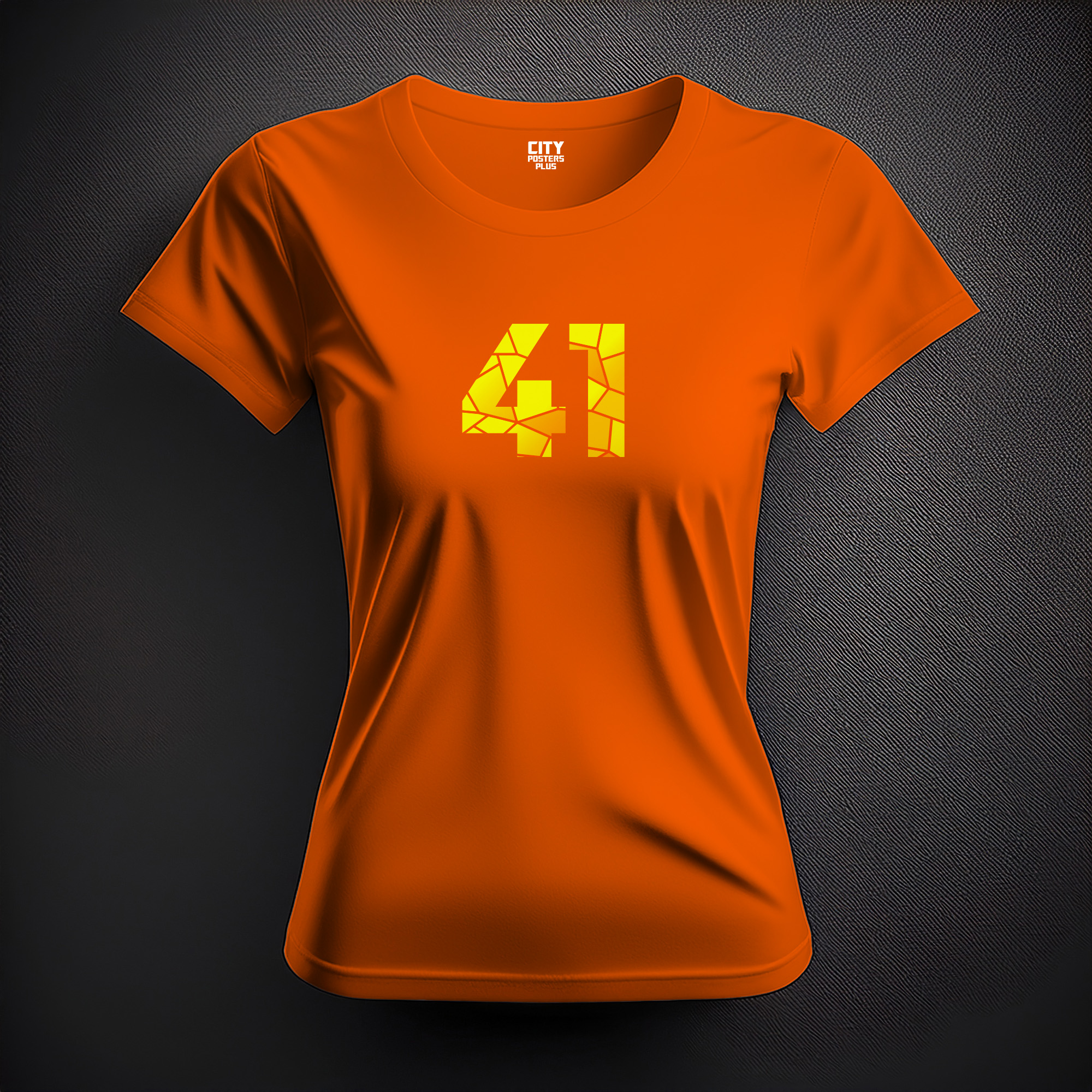 41 Number Women T-Shirt (Orange)