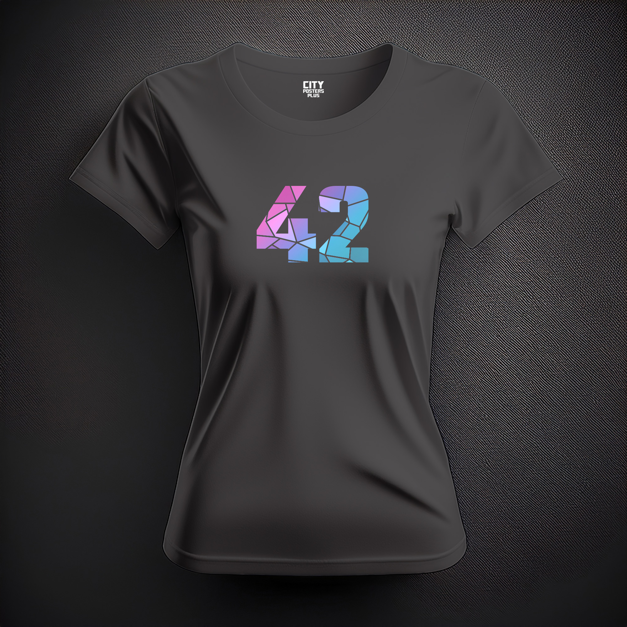 42 Number Women T-Shirt (Charcoal Grey)