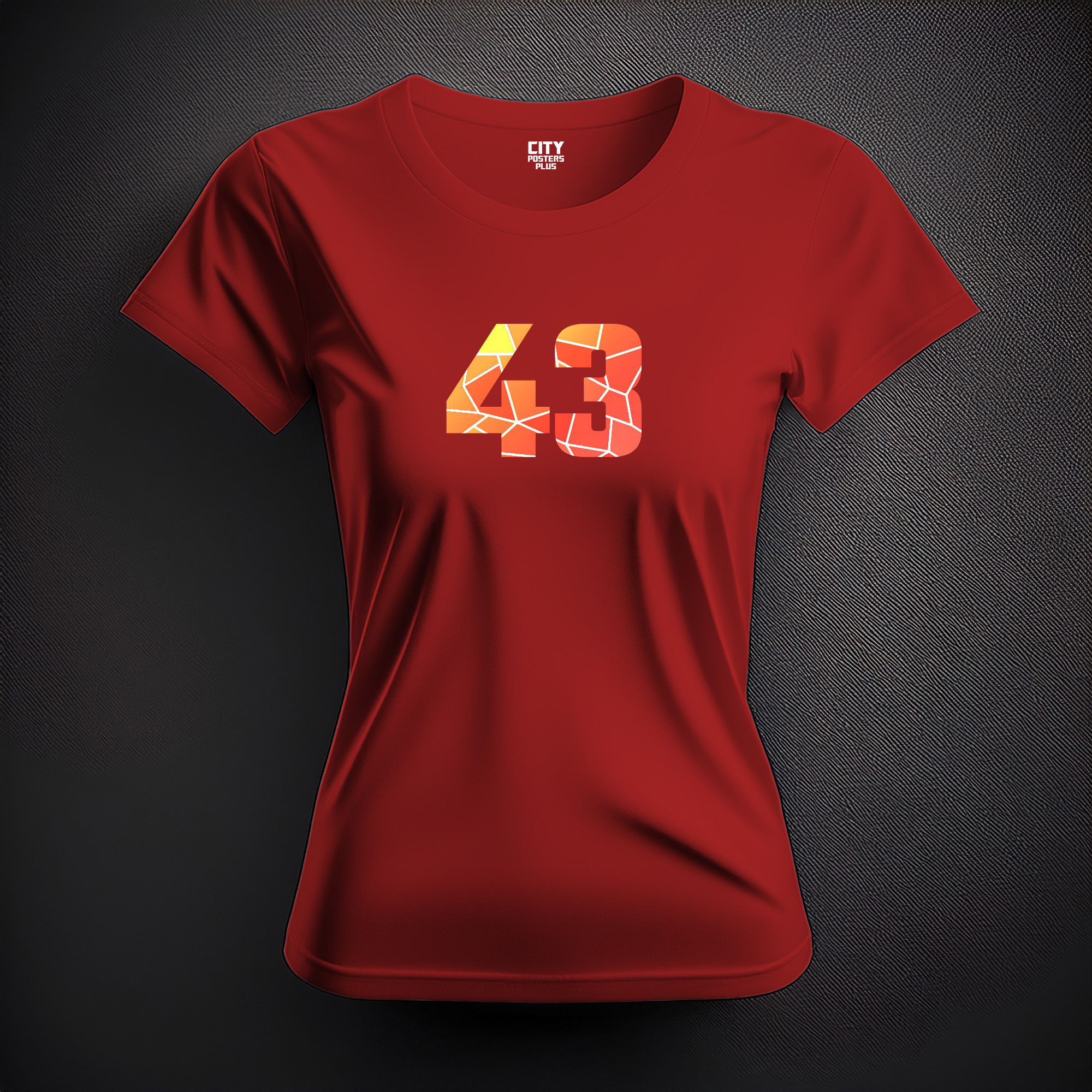 43 Number Women T-Shirt (Red)