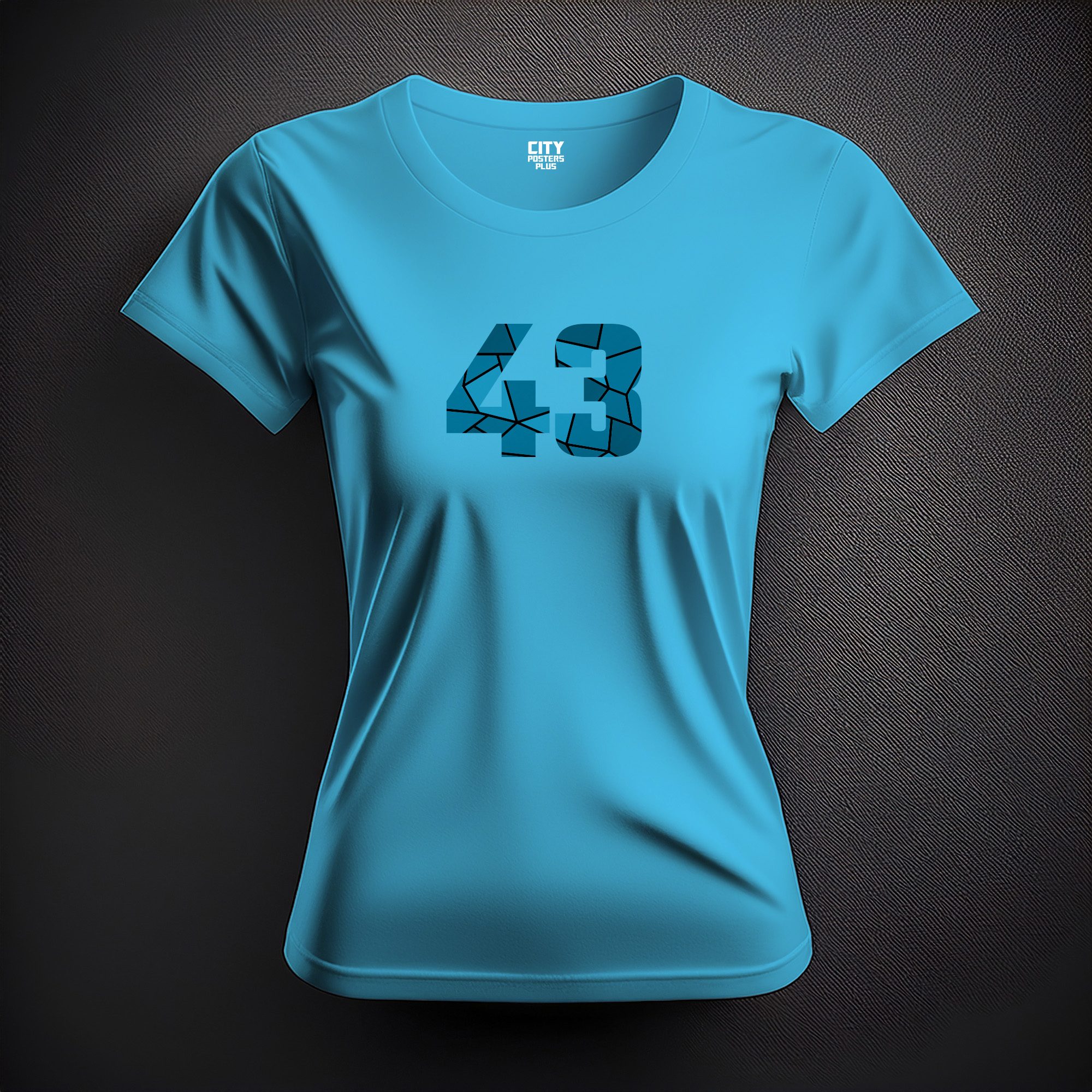43 Number Women T-Shirt (Sky Blue)