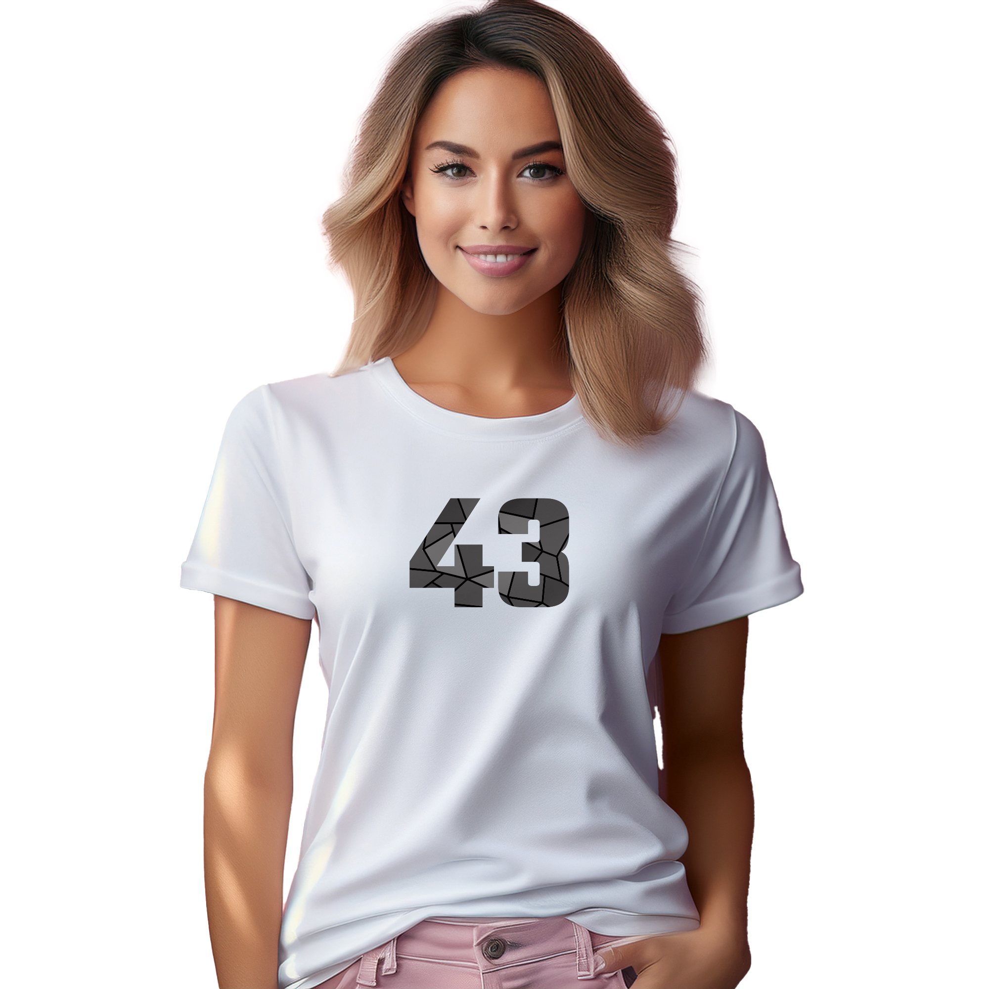 43 Number Women T-Shirt (White) | 360 Fog Plus