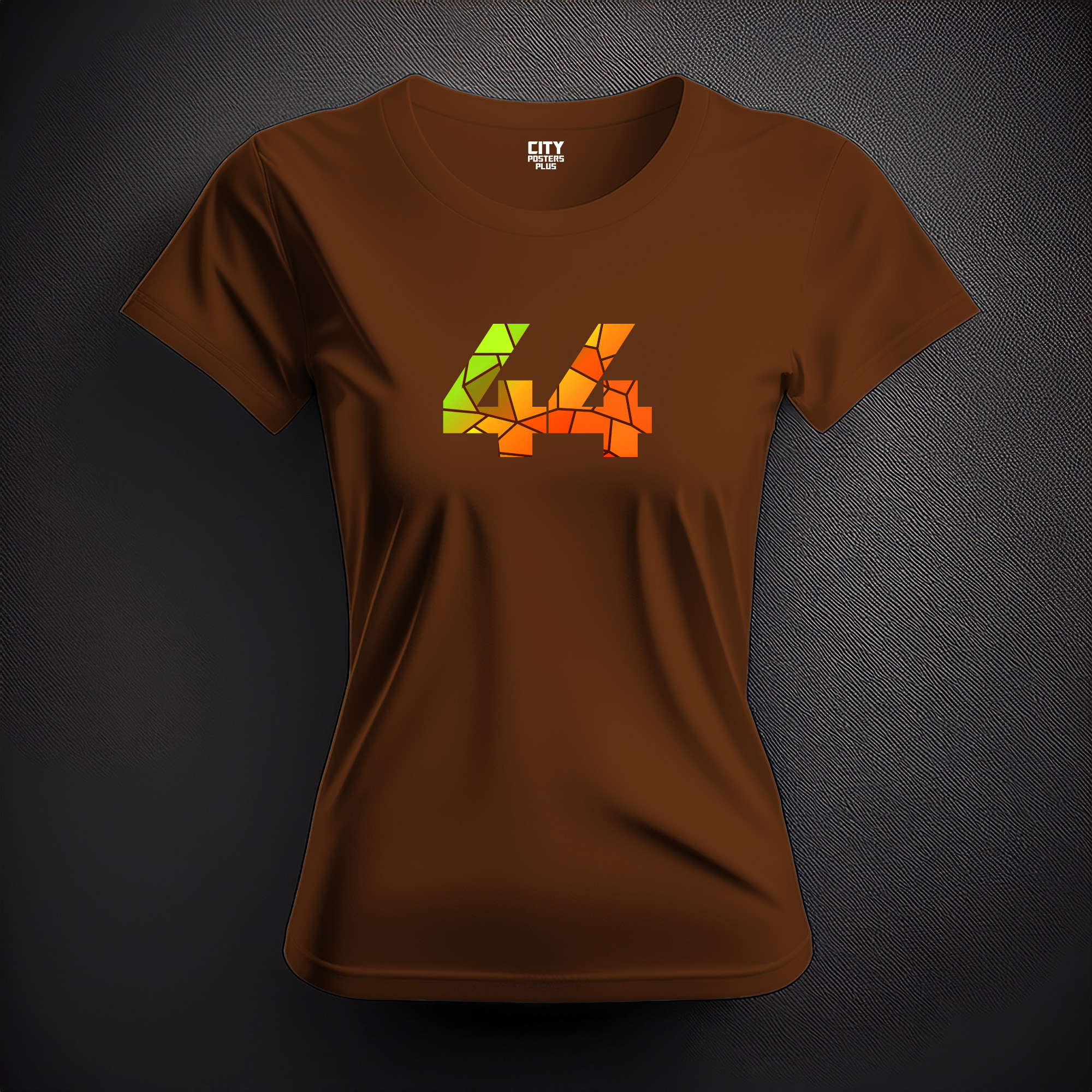 44 Number Women T-Shirt (Brown)