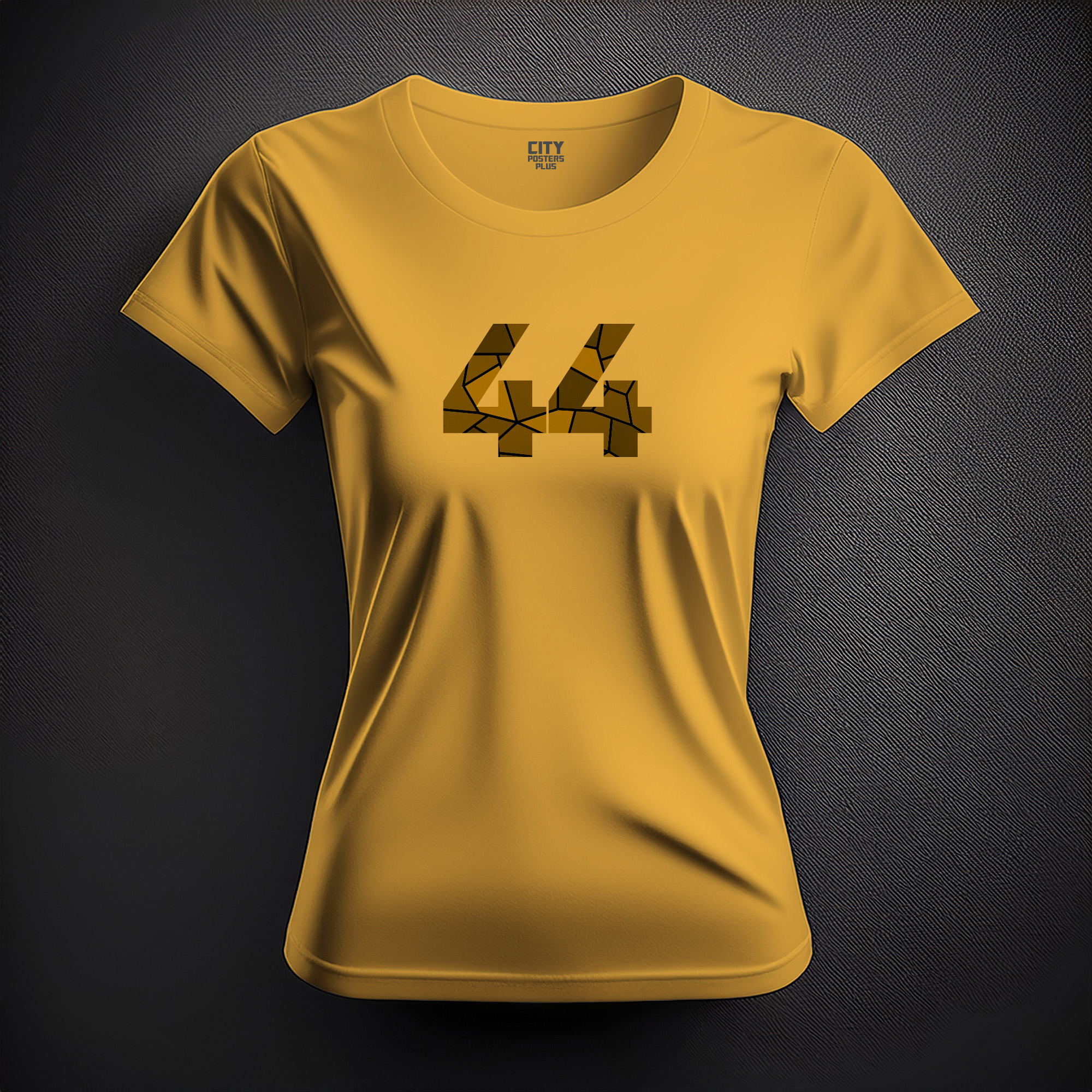 44 Number Women T-Shirt (Golden Yellow)
