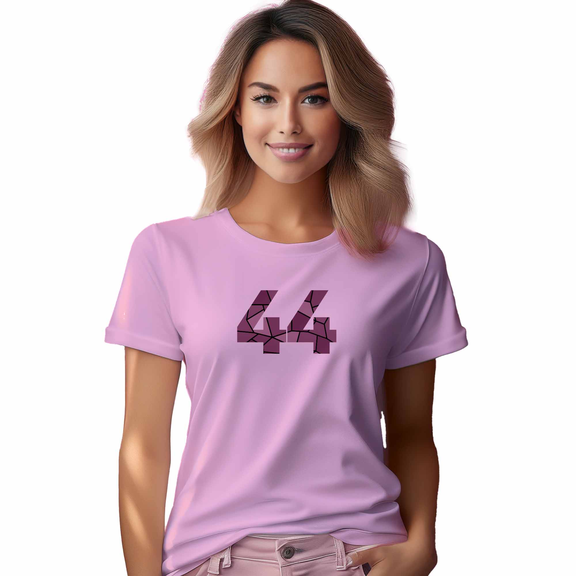 44 Number Women T-Shirt (Light Pink) | 360 Fog Plus
