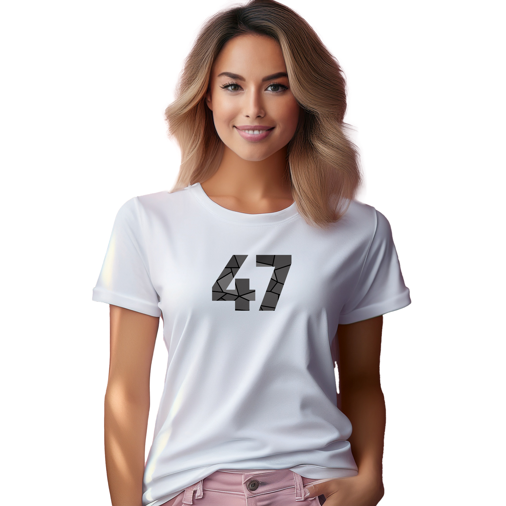 47 Number Women T-Shirt (White) | 360 Fog Plus