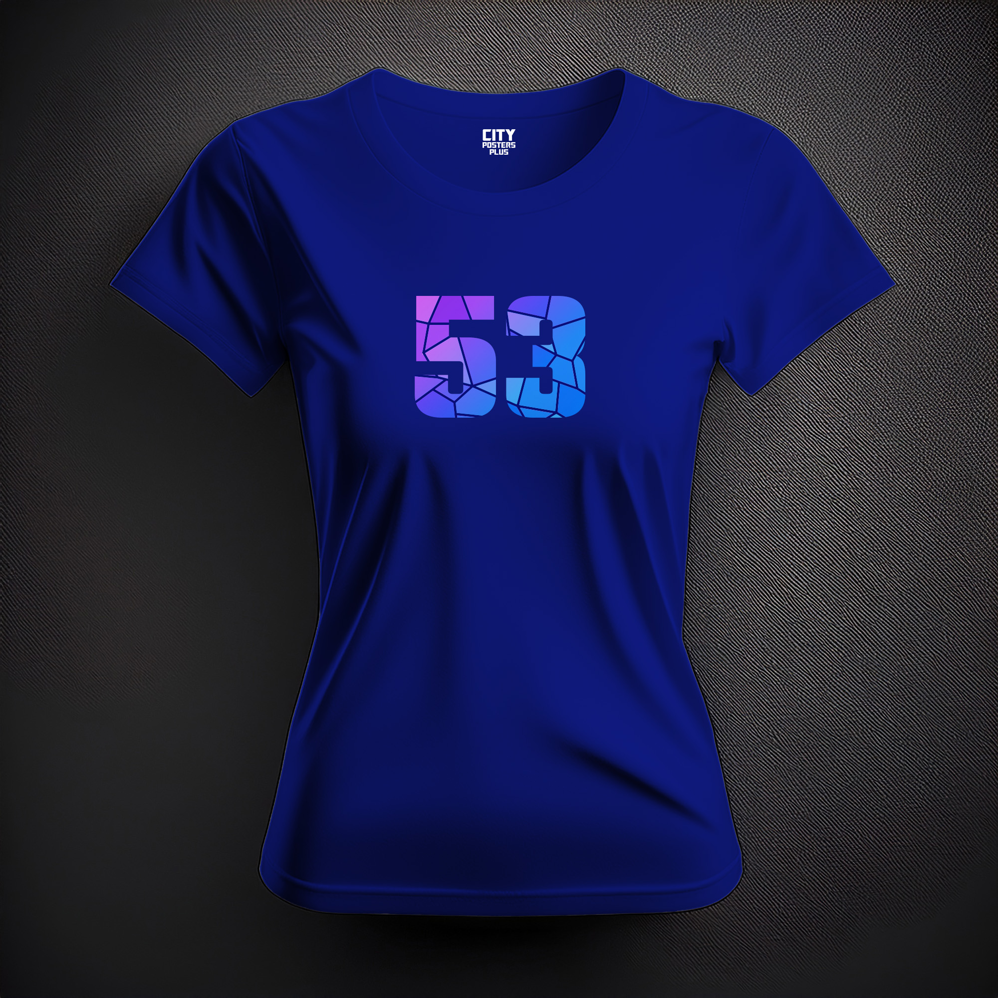 53 Number Women T-Shirt (Royal Blue)