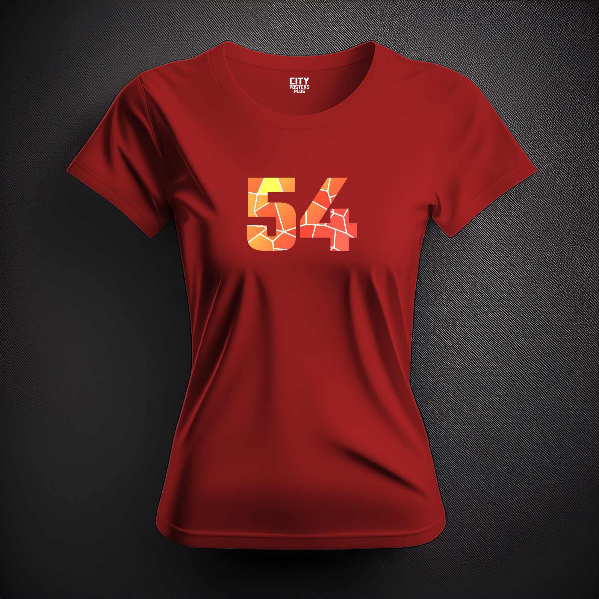 54 Number Women T-Shirt (Red)