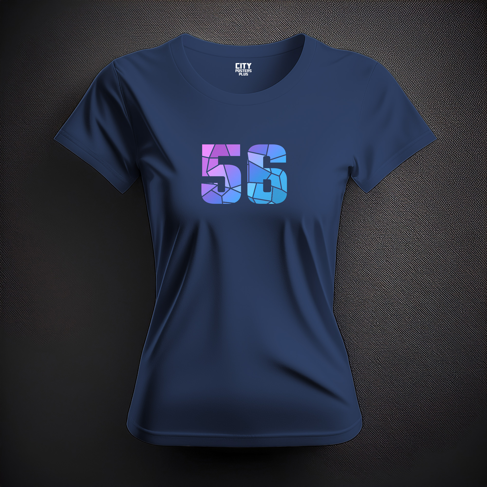 56 Number Women T-Shirt (Navy Blue)