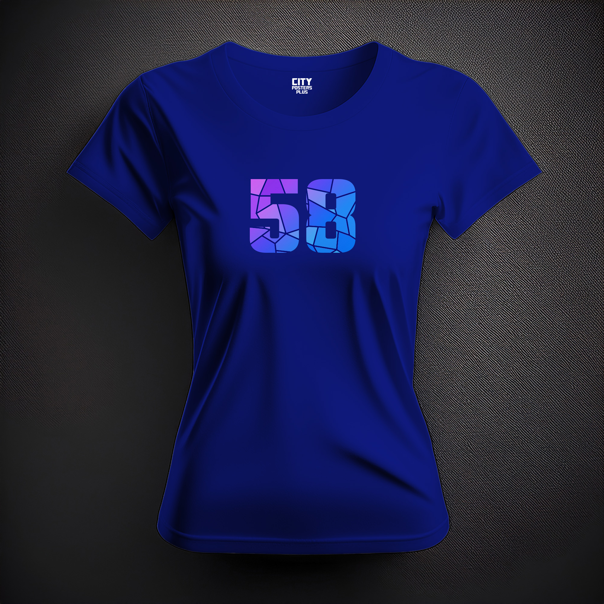58 Number Women T-Shirt (Royal Blue)