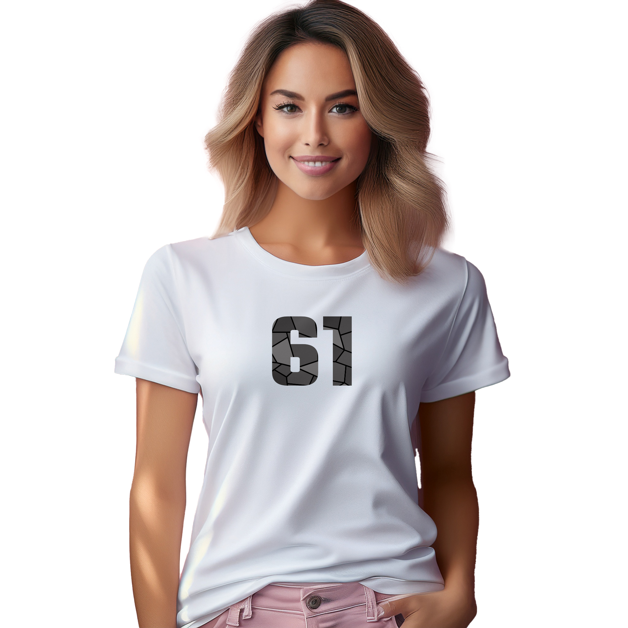 61 Number Women T-Shirt (White) | 360 Fog Plus