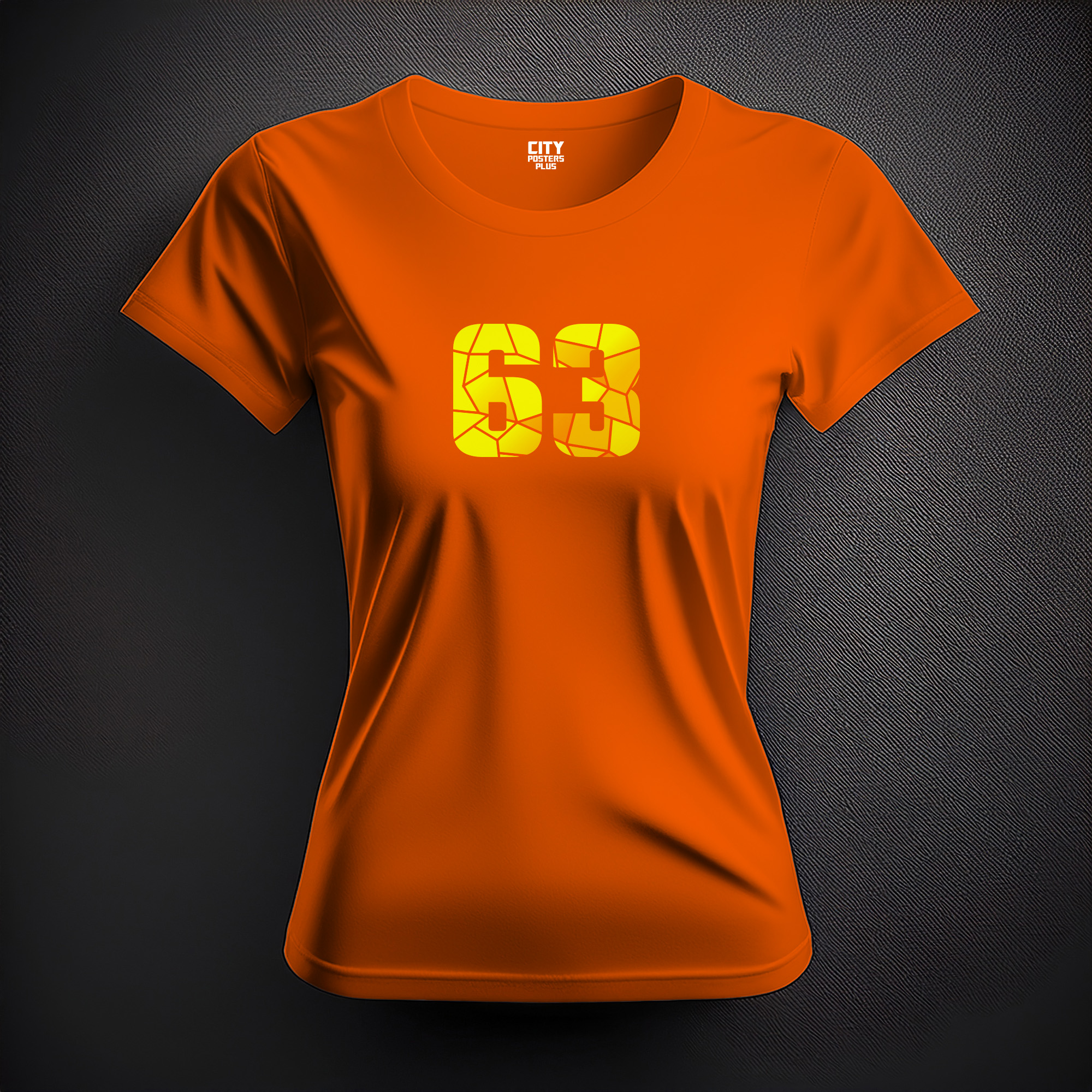 63 Number Women T-Shirt (Orange)