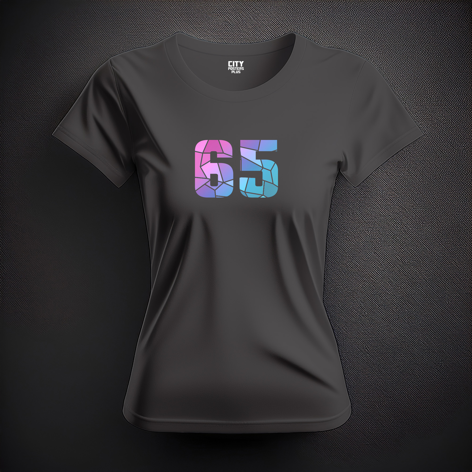 65 Number Women T-Shirt (Charcoal Grey)