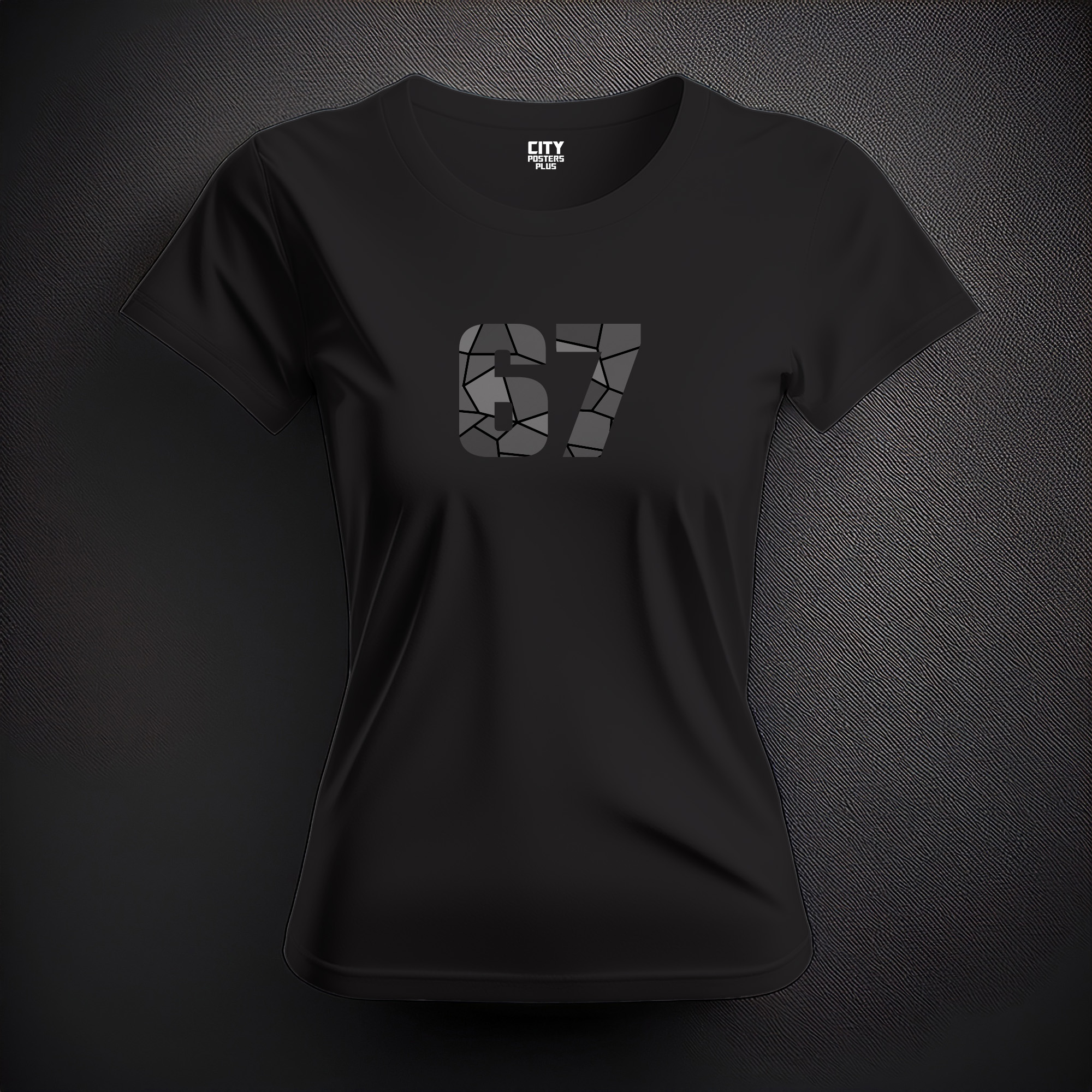 67 Number Women T-Shirt (Black)