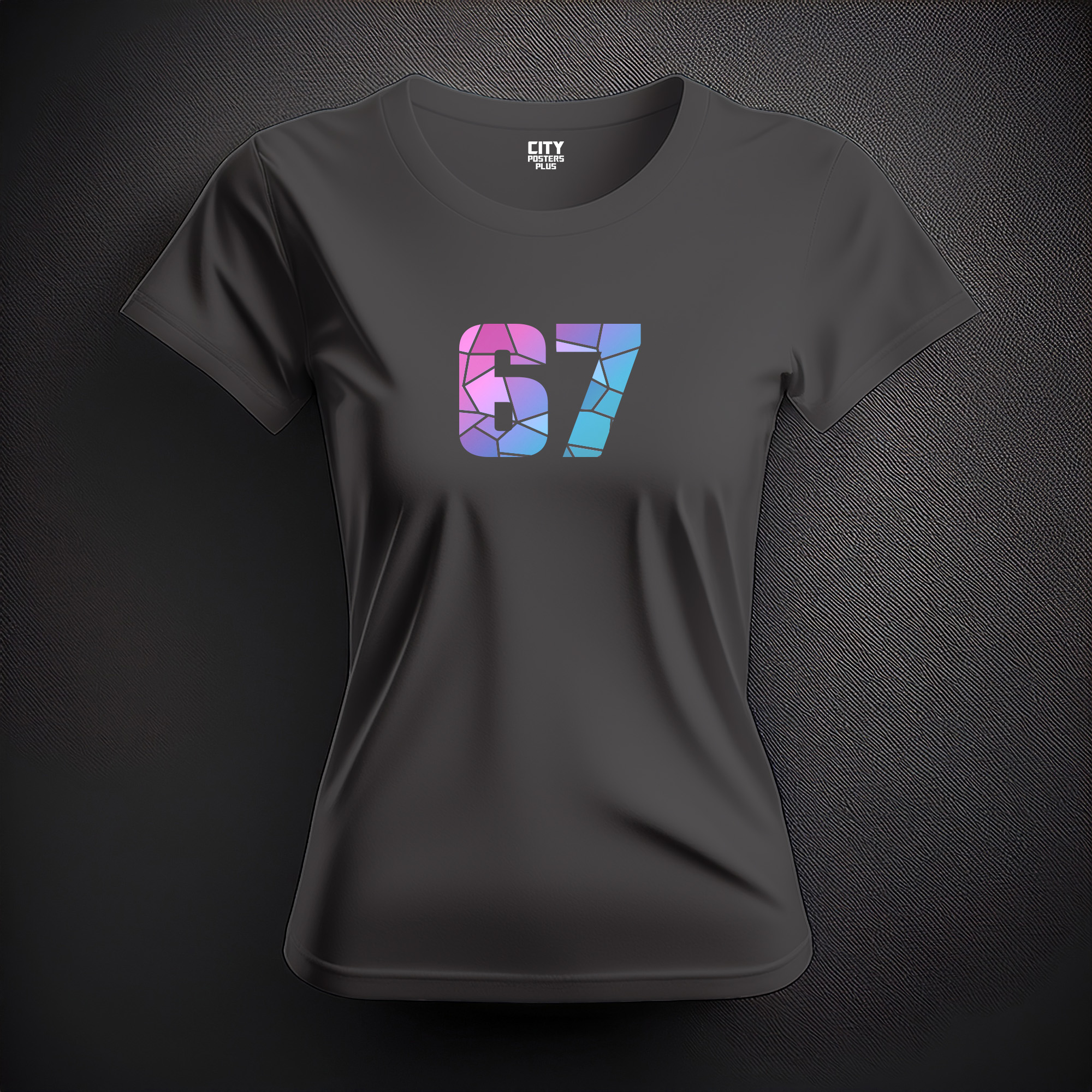 67 Number Women T-Shirt (Charcoal Grey)
