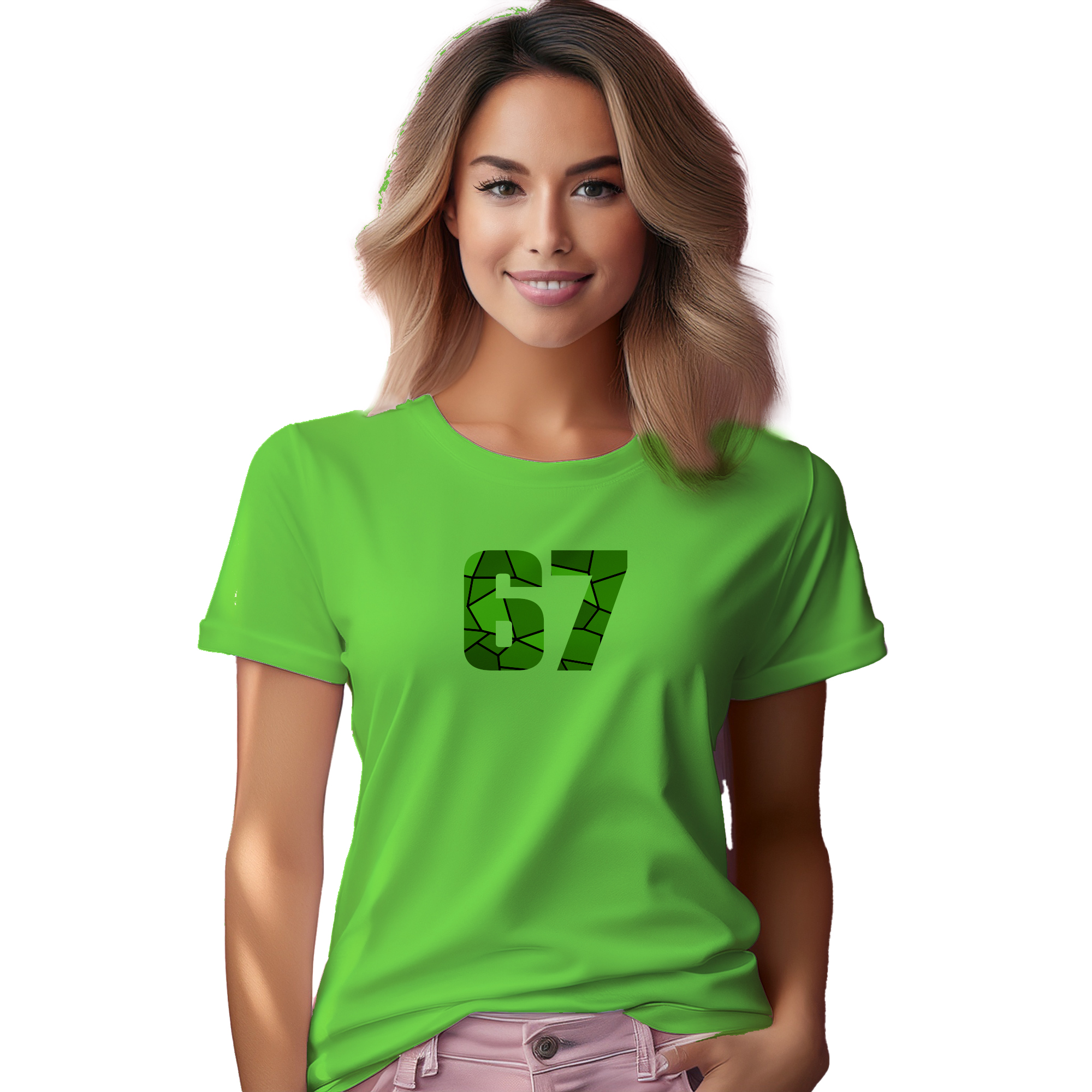 67 Number Women T-Shirt (Liril Green) | 360 Fog Plus