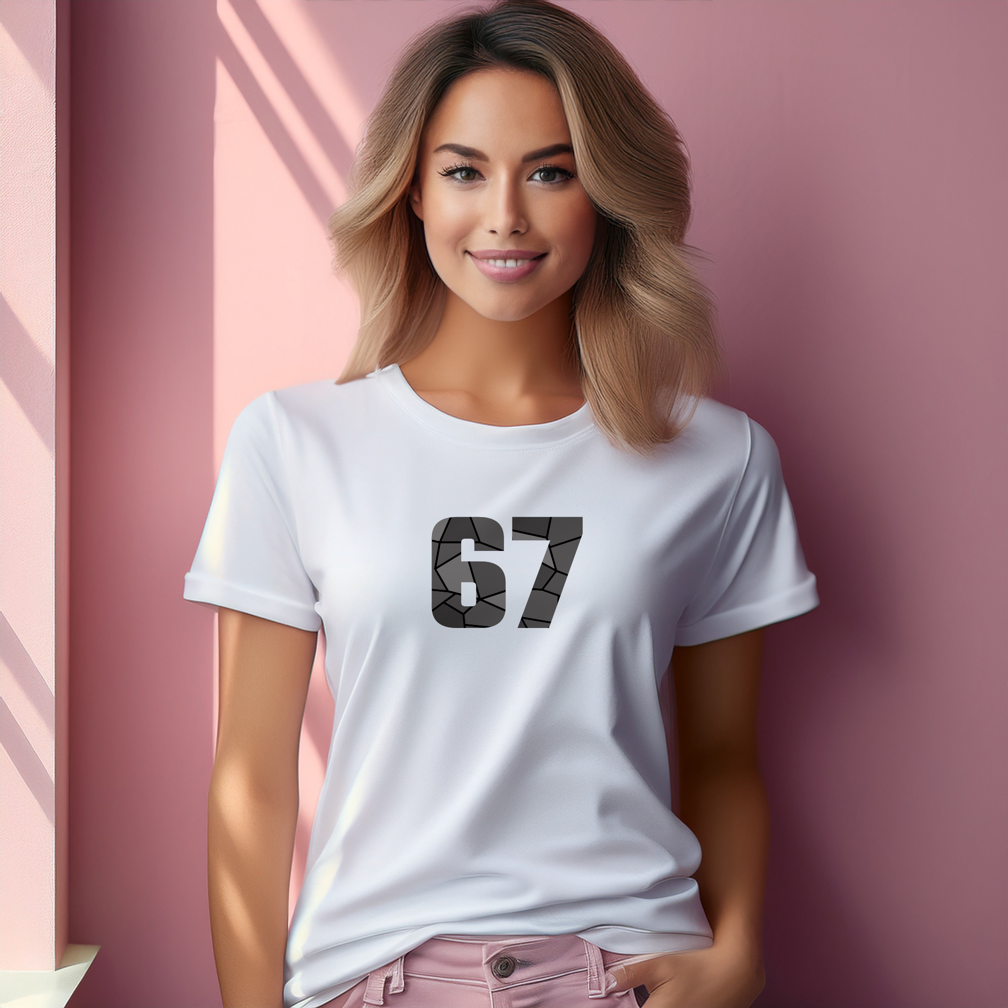 67 Number Women T-Shirt (White)