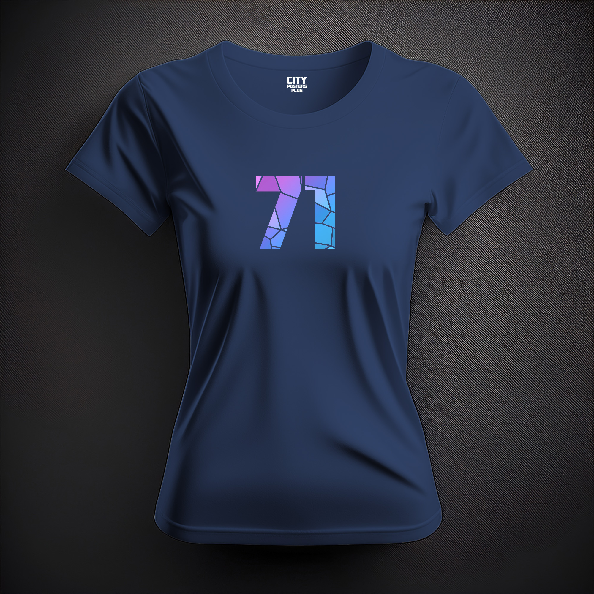 71 Number Women T-Shirt (Navy Blue)