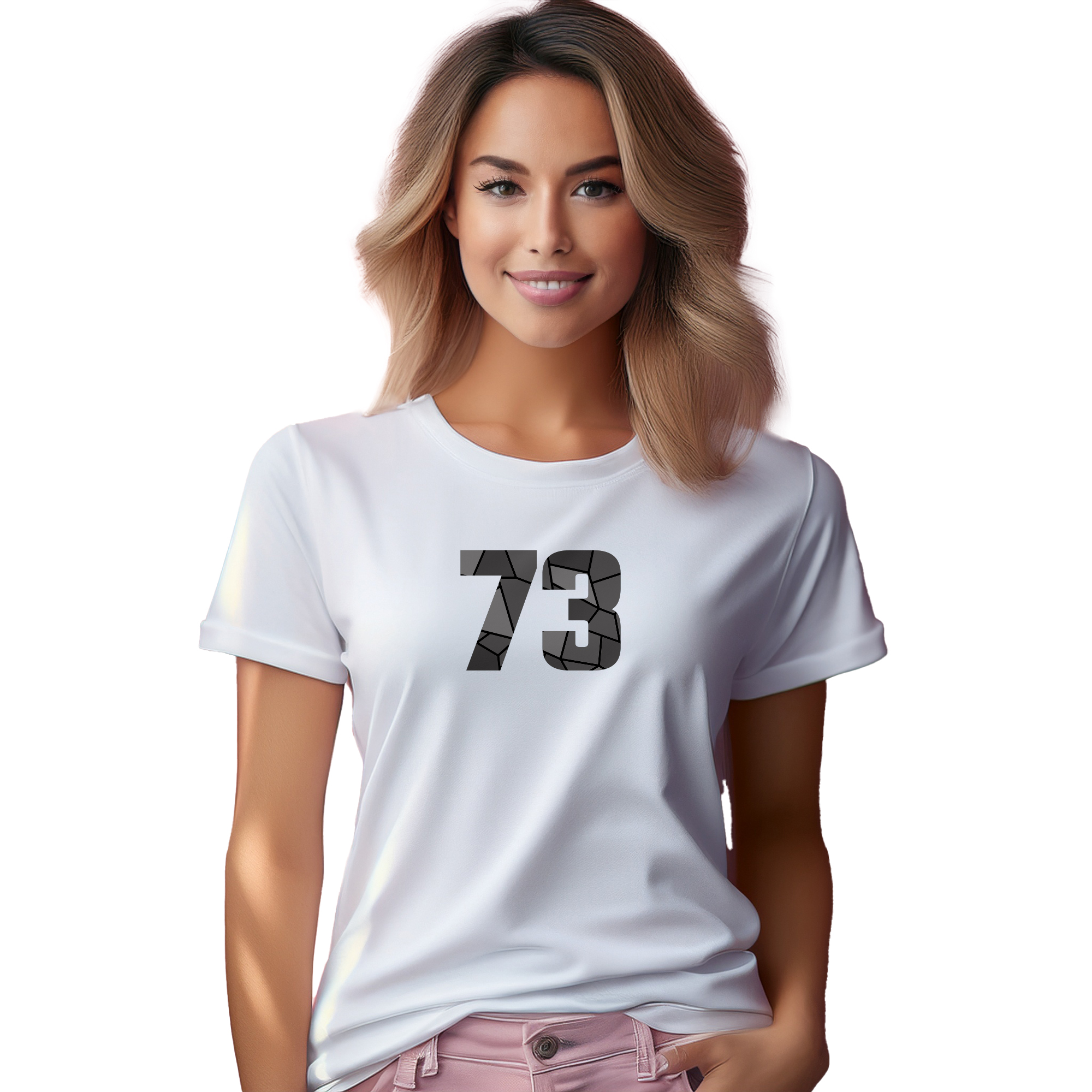 73 Number Women T-Shirt (White) | 360 Fog Plus