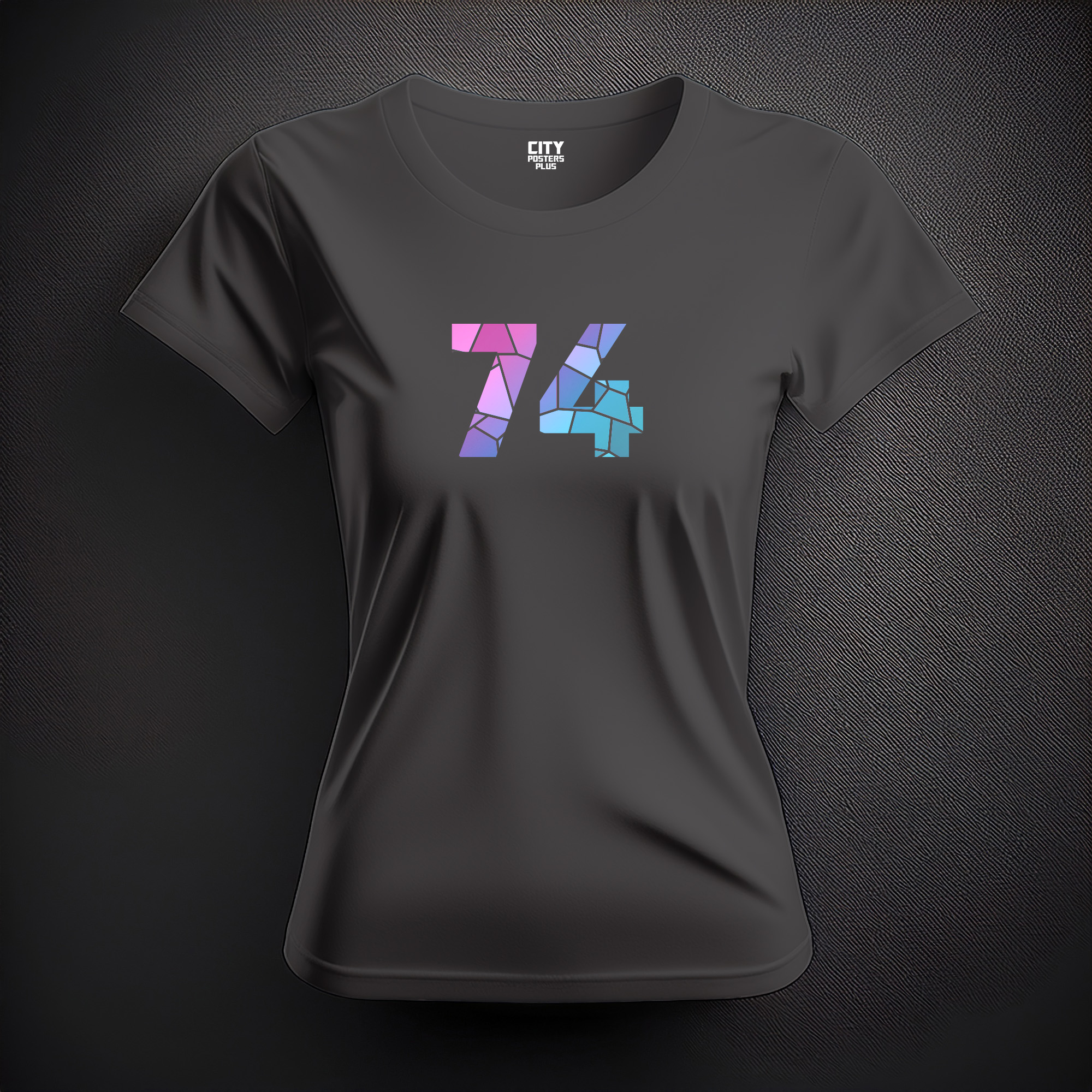 74 Number Women T-Shirt (Charcoal Grey)