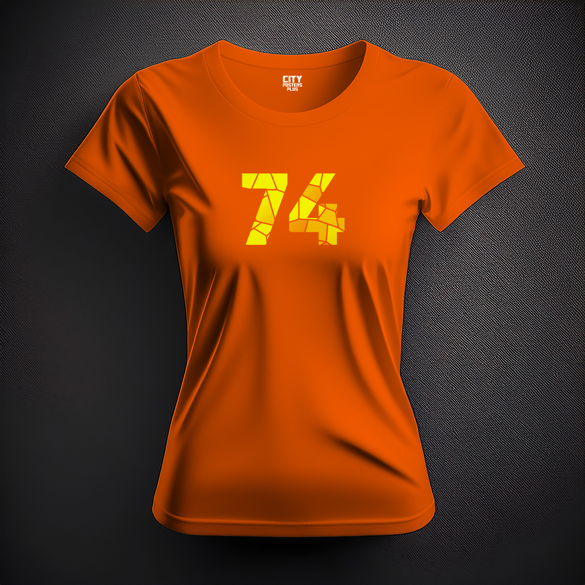 74 Number Women T-Shirt (Orange)