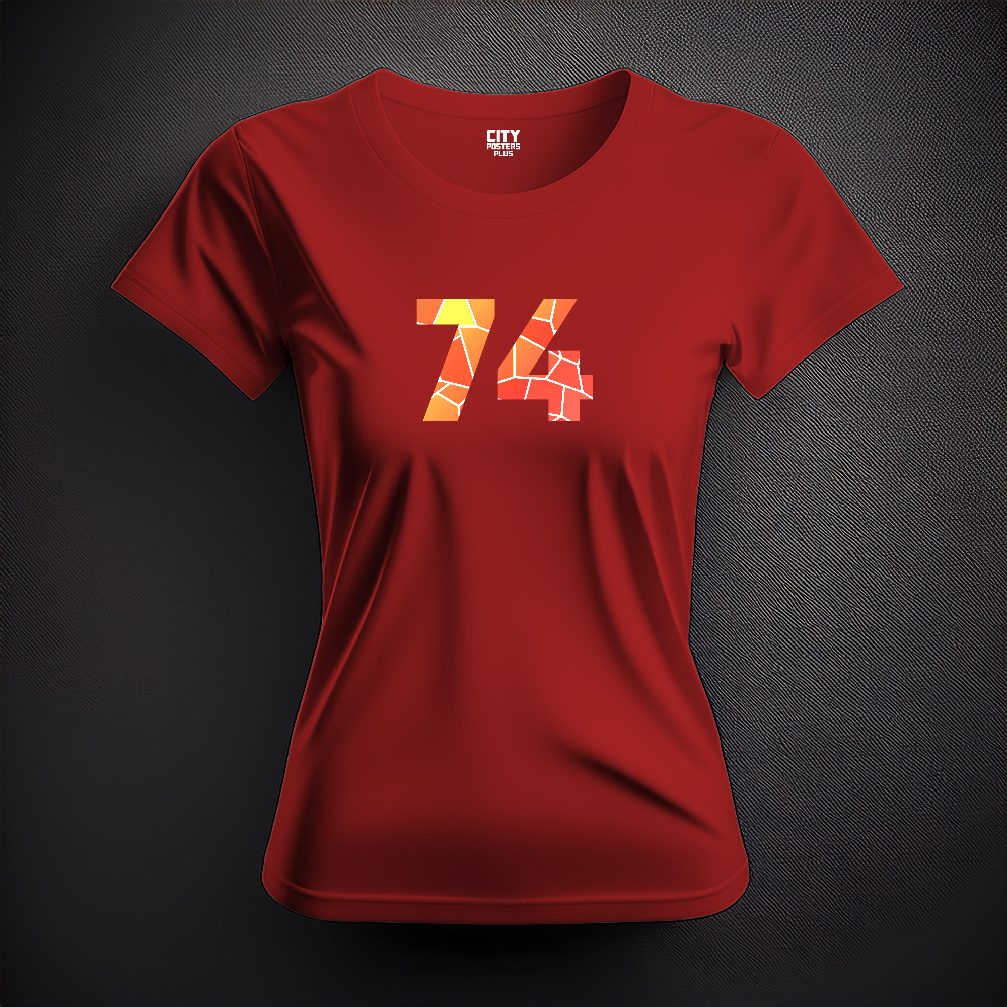 74 Number Women T-Shirt (Red)