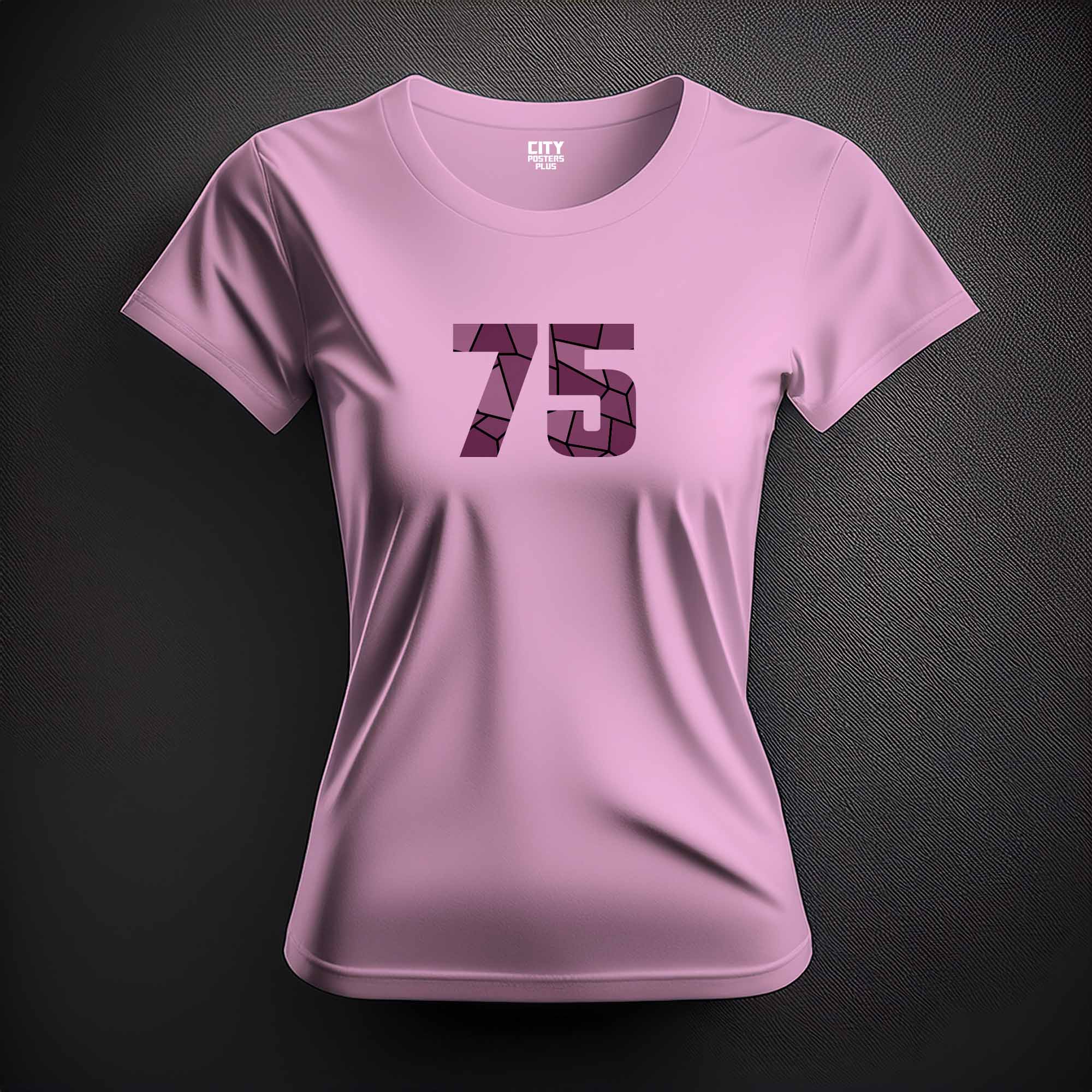 75 Number Women T-Shirt (Light Pink)