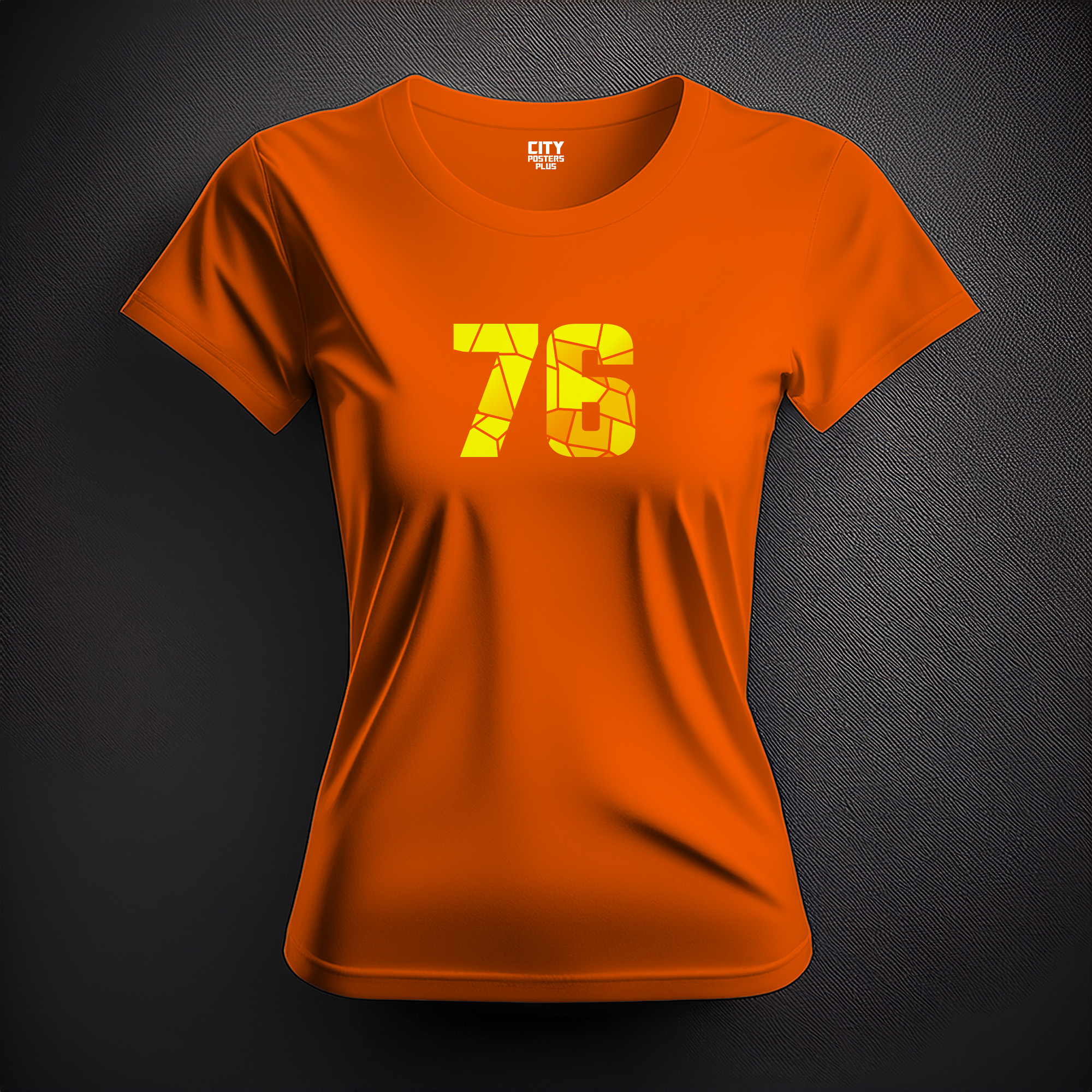 76 Number Women T-Shirt (Orange)