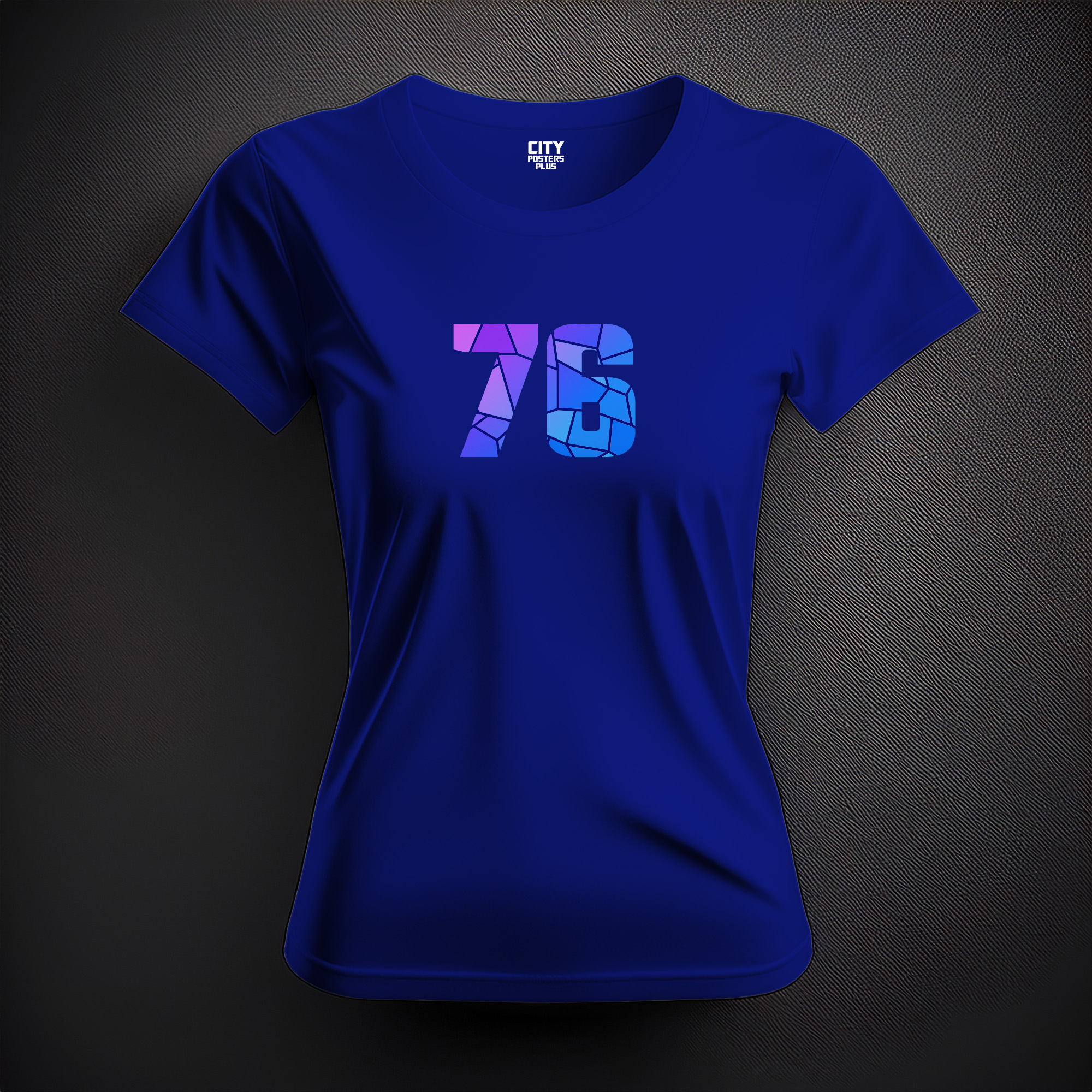 76 Number Women T-Shirt (Royal Blue)