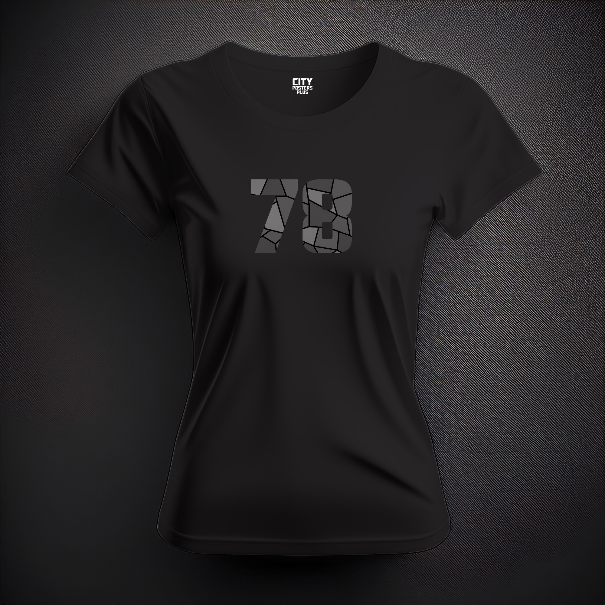 78 Number Women T-Shirt (Black)