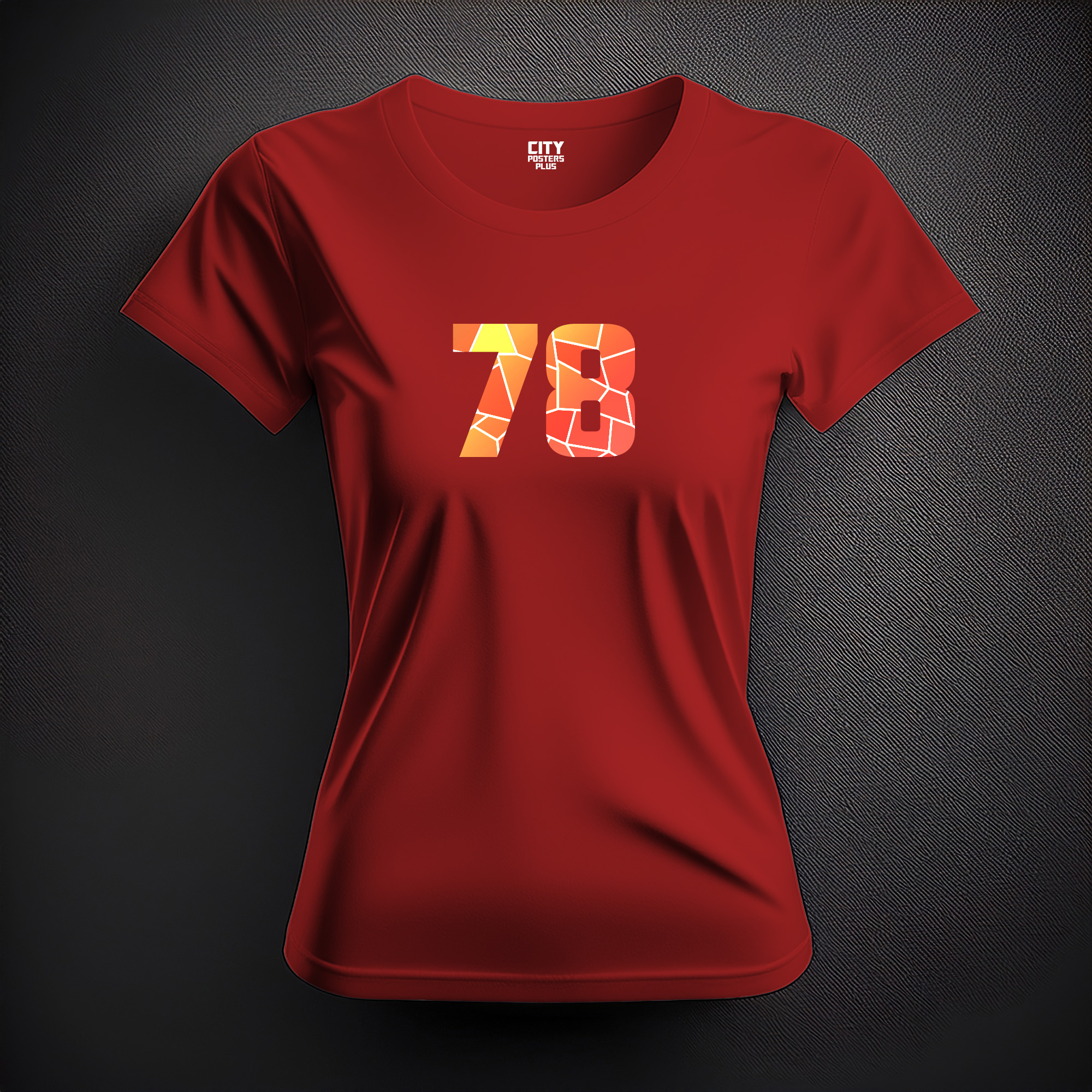 78 Number Women T-Shirt (Red)