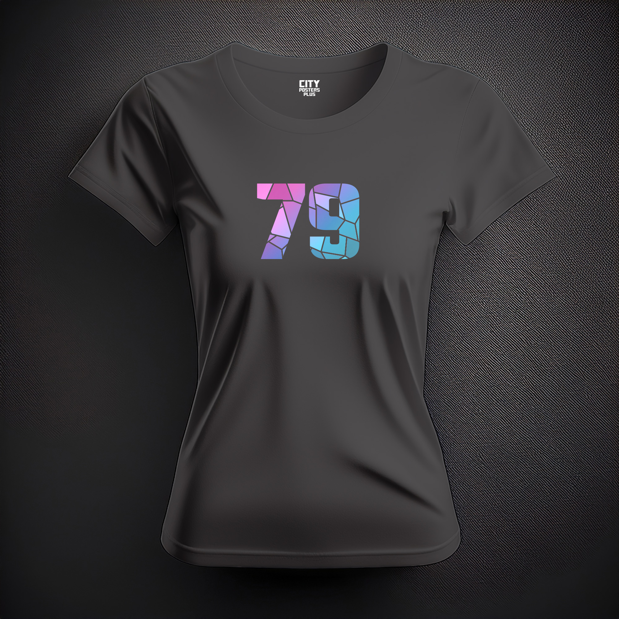 79 Number Women T-Shirt (Charcoal Grey)