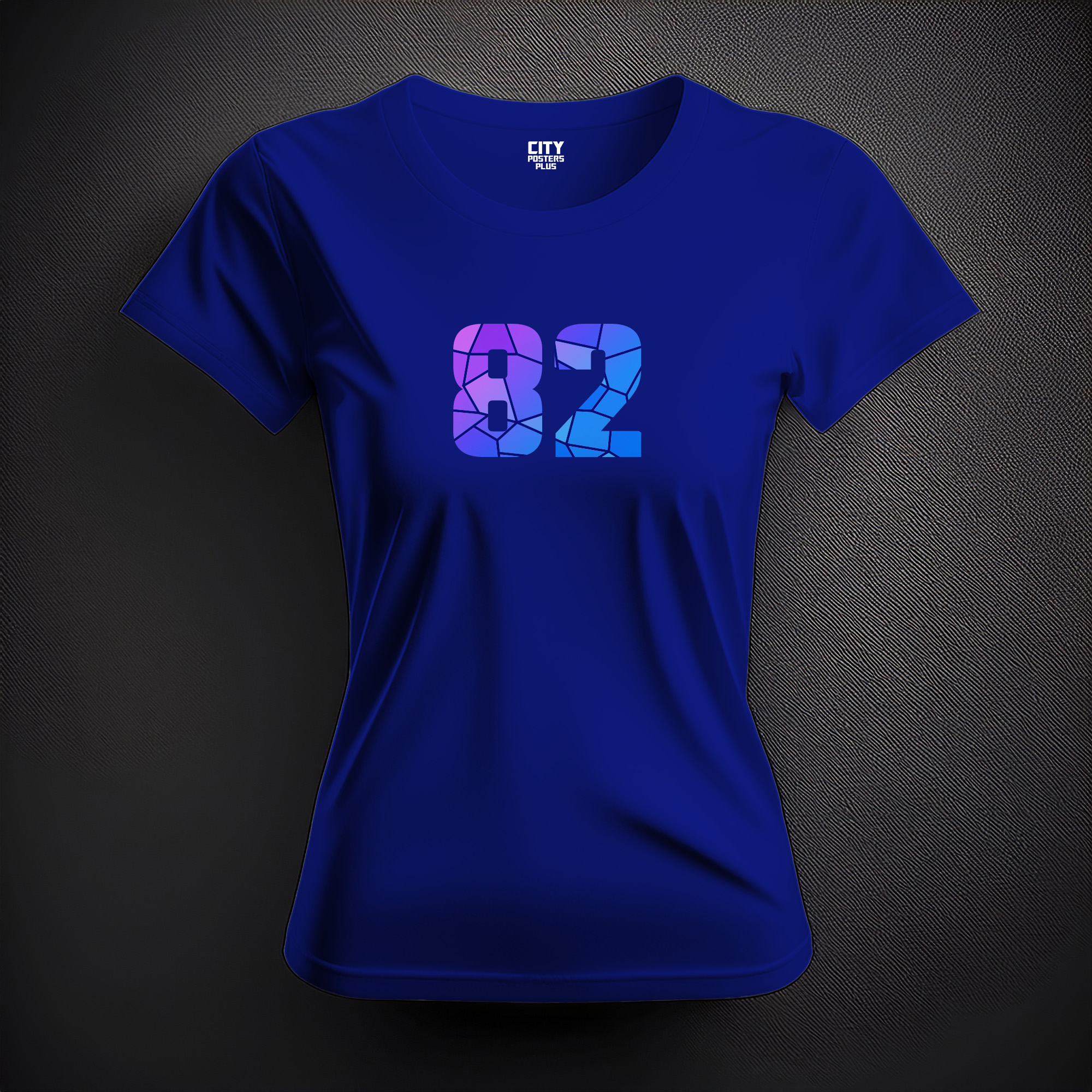 82 Number Women T-Shirt (Royal Blue)