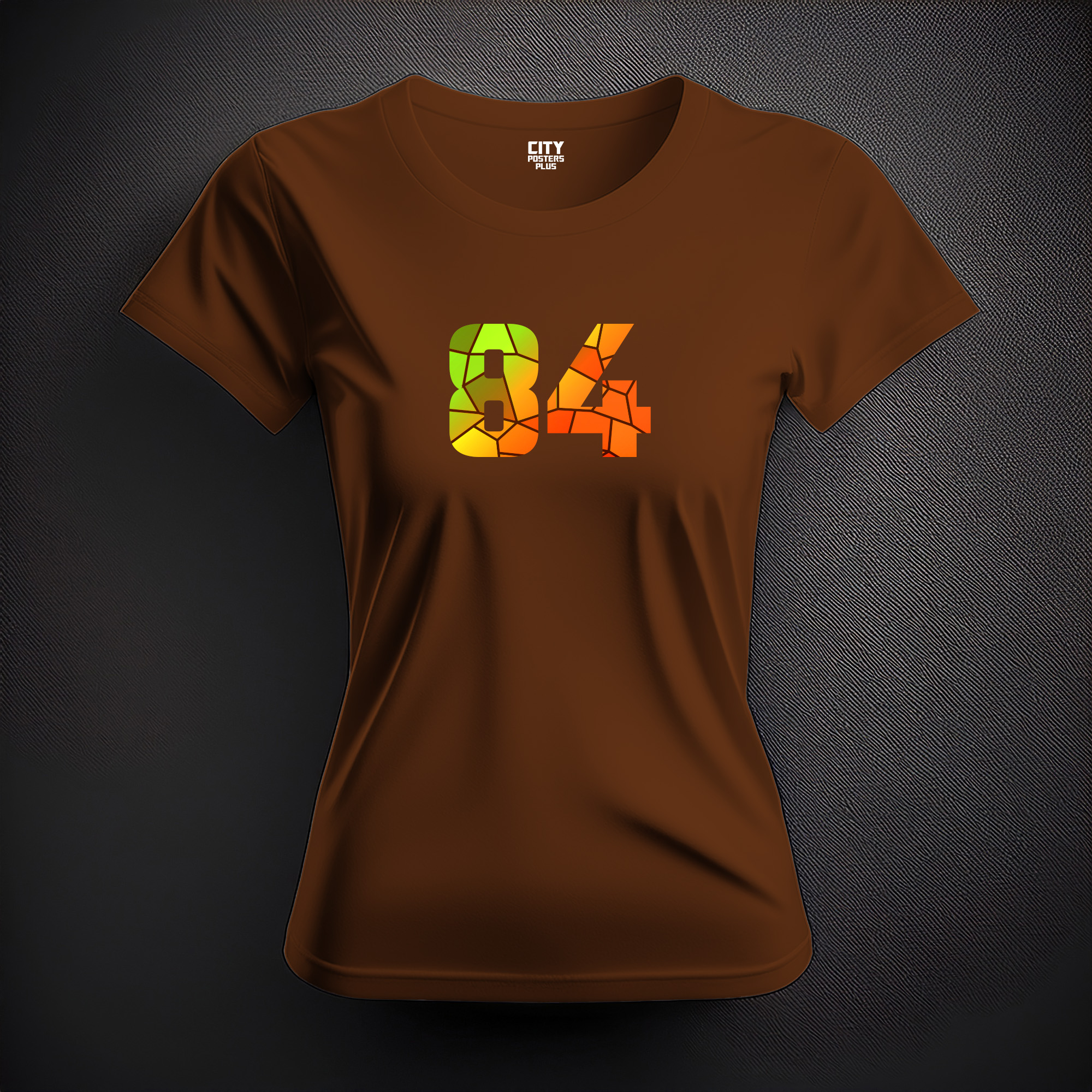 84 Number Women T-Shirt (Brown)