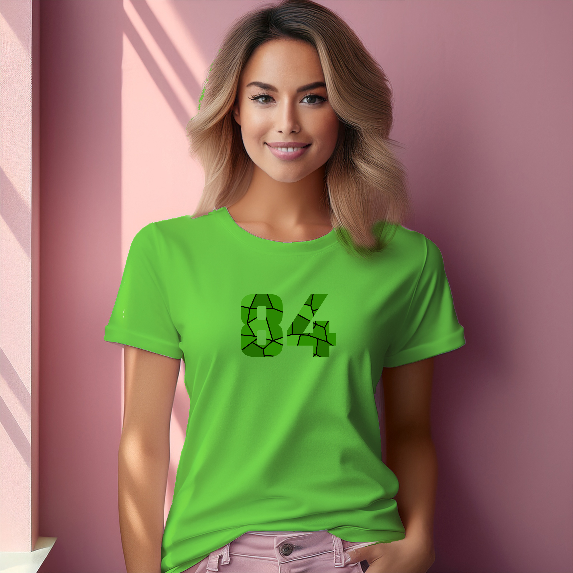 84 Number Women T-Shirt (Liril Green)