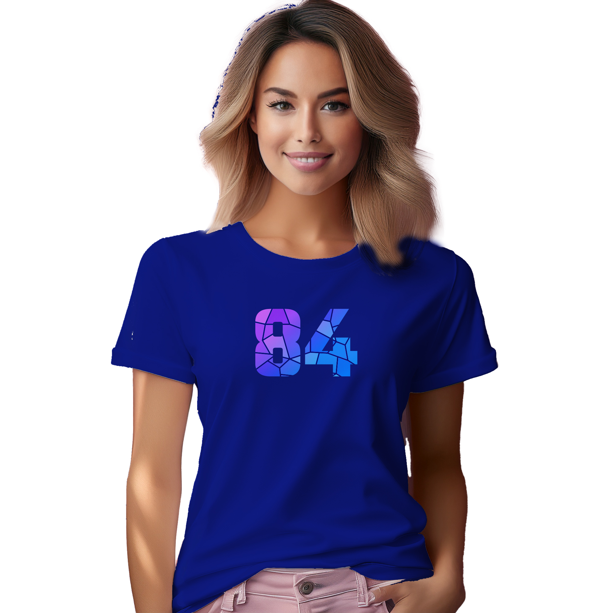 84 Number Women T-Shirt (Royal Blue) | 360 Fog Plus