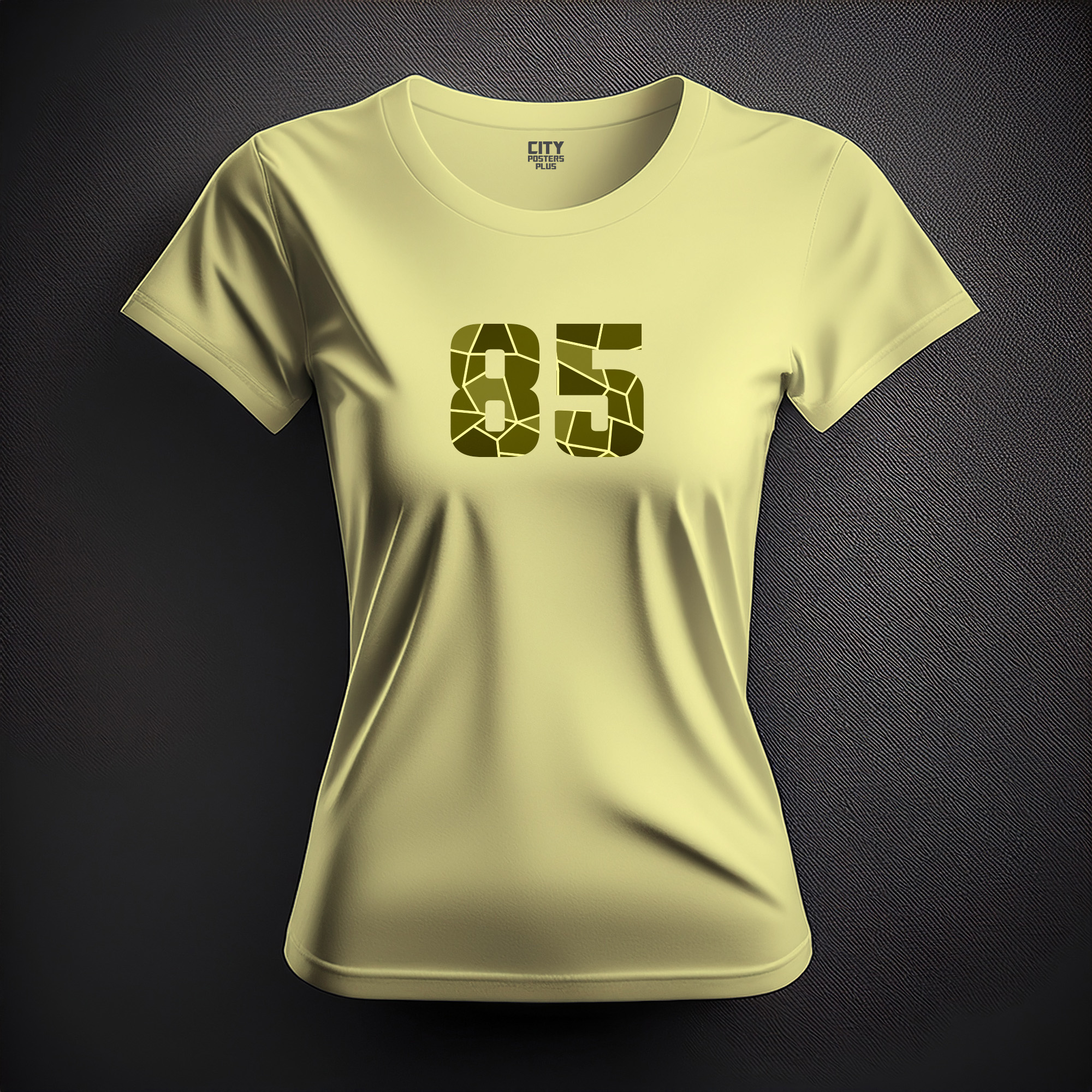 85 Number Women T-Shirt (Butter Yellow)