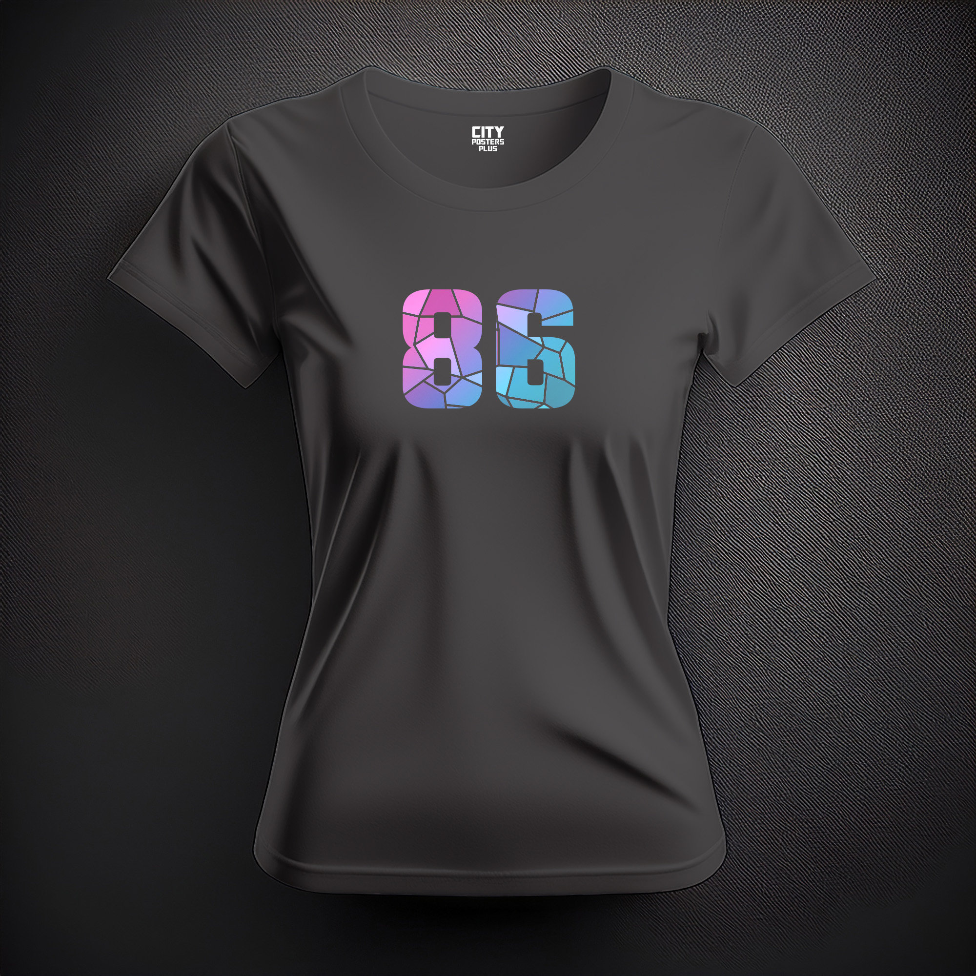86 Number Women T-Shirt (Charcoal Grey)