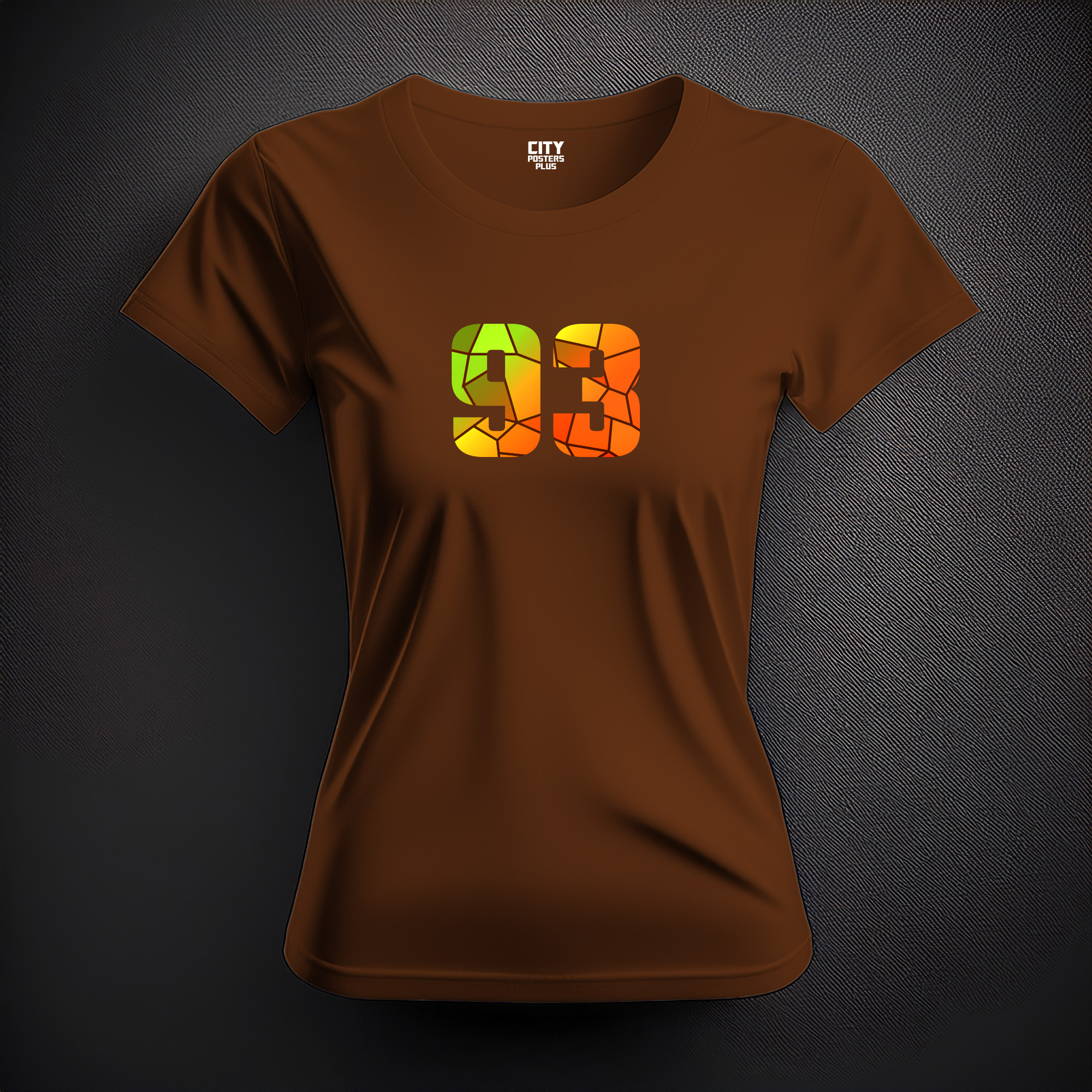 93 Number Women T-Shirt (Brown)