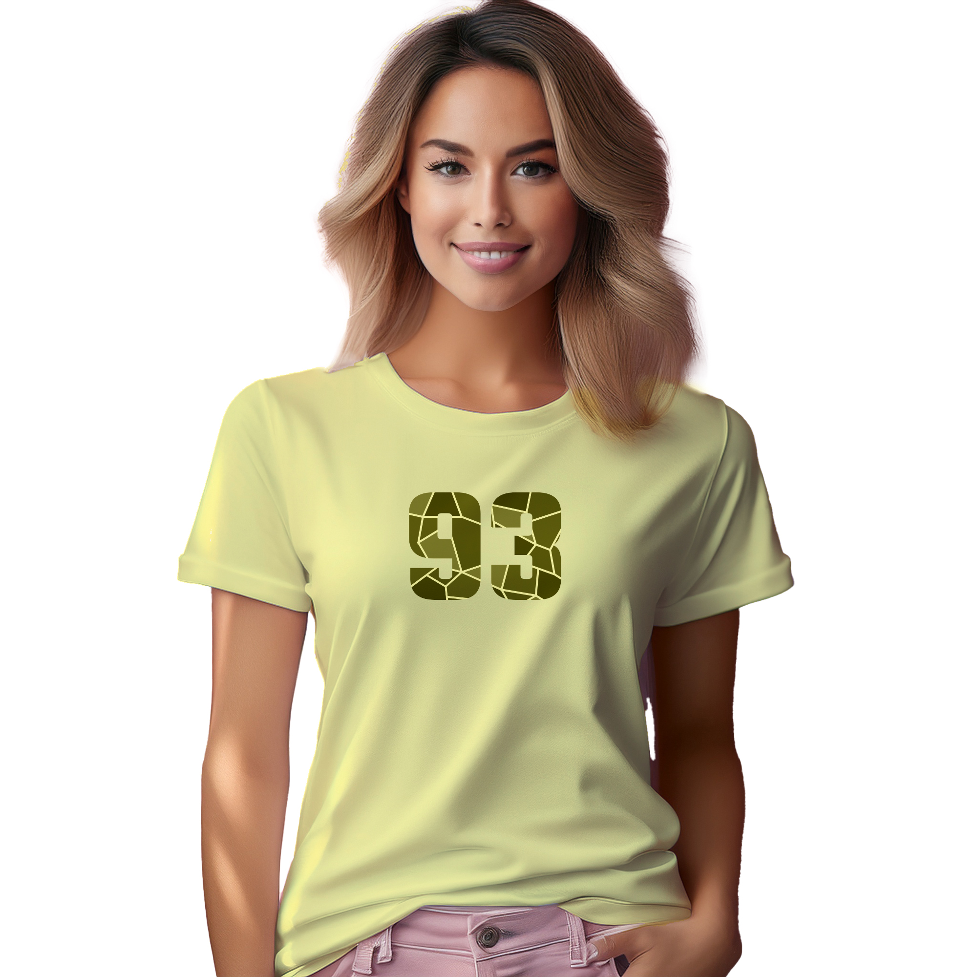 93 Number Women T-Shirt (Butter Yellow) | 360 Fog Plus