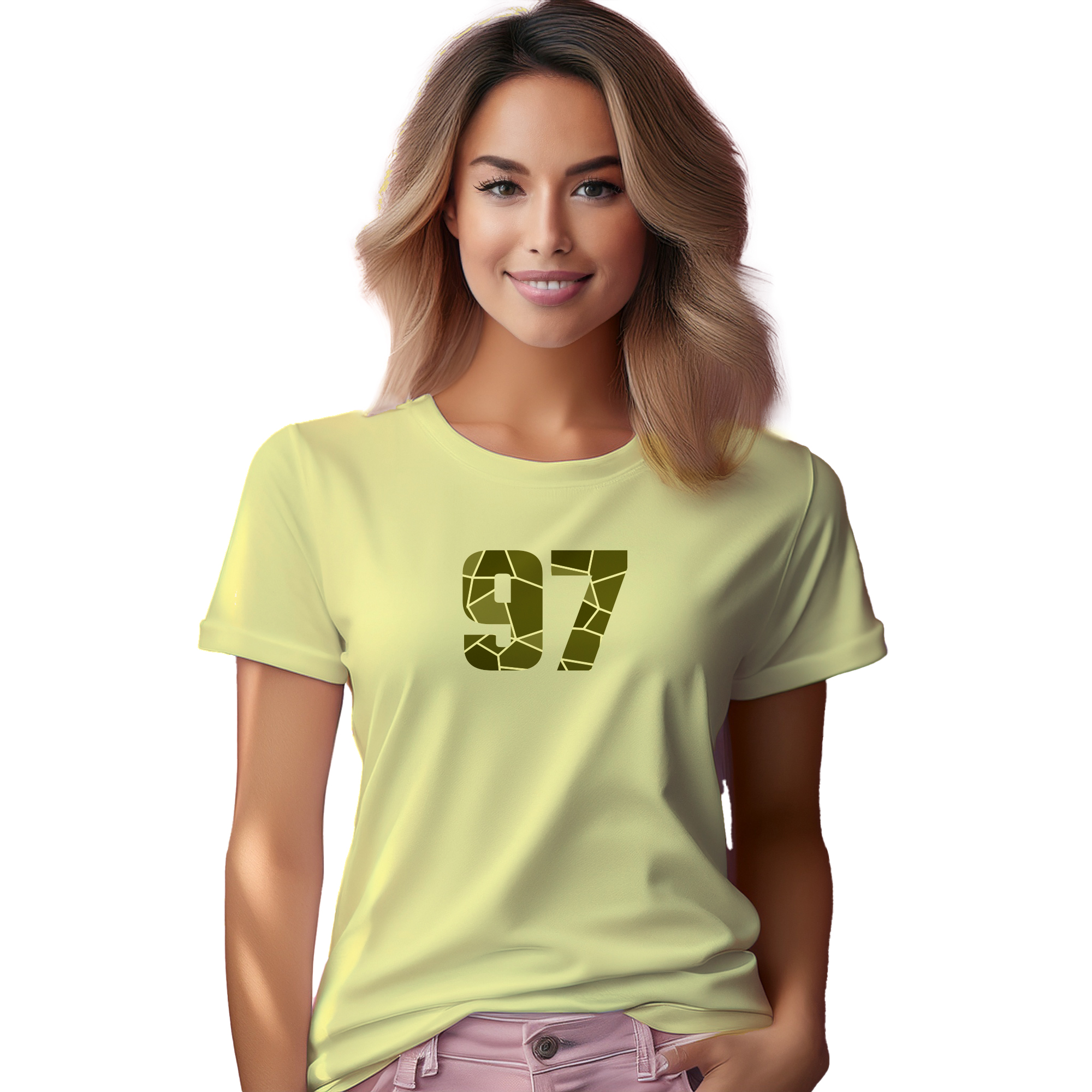 97 Number Women T-Shirt (Butter Yellow) | 360 Fog Plus
