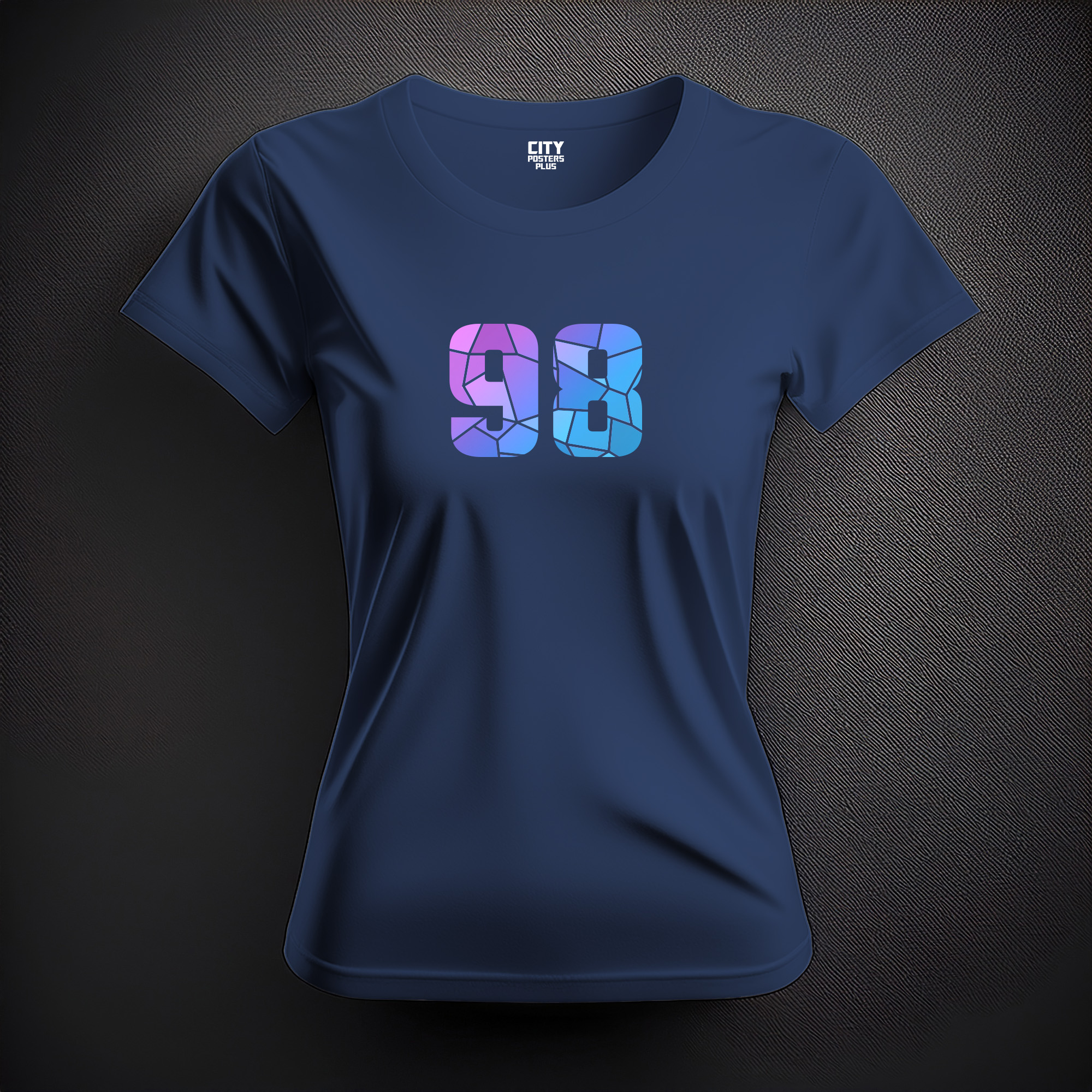 98 Number Women T-Shirt (Navy Blue)