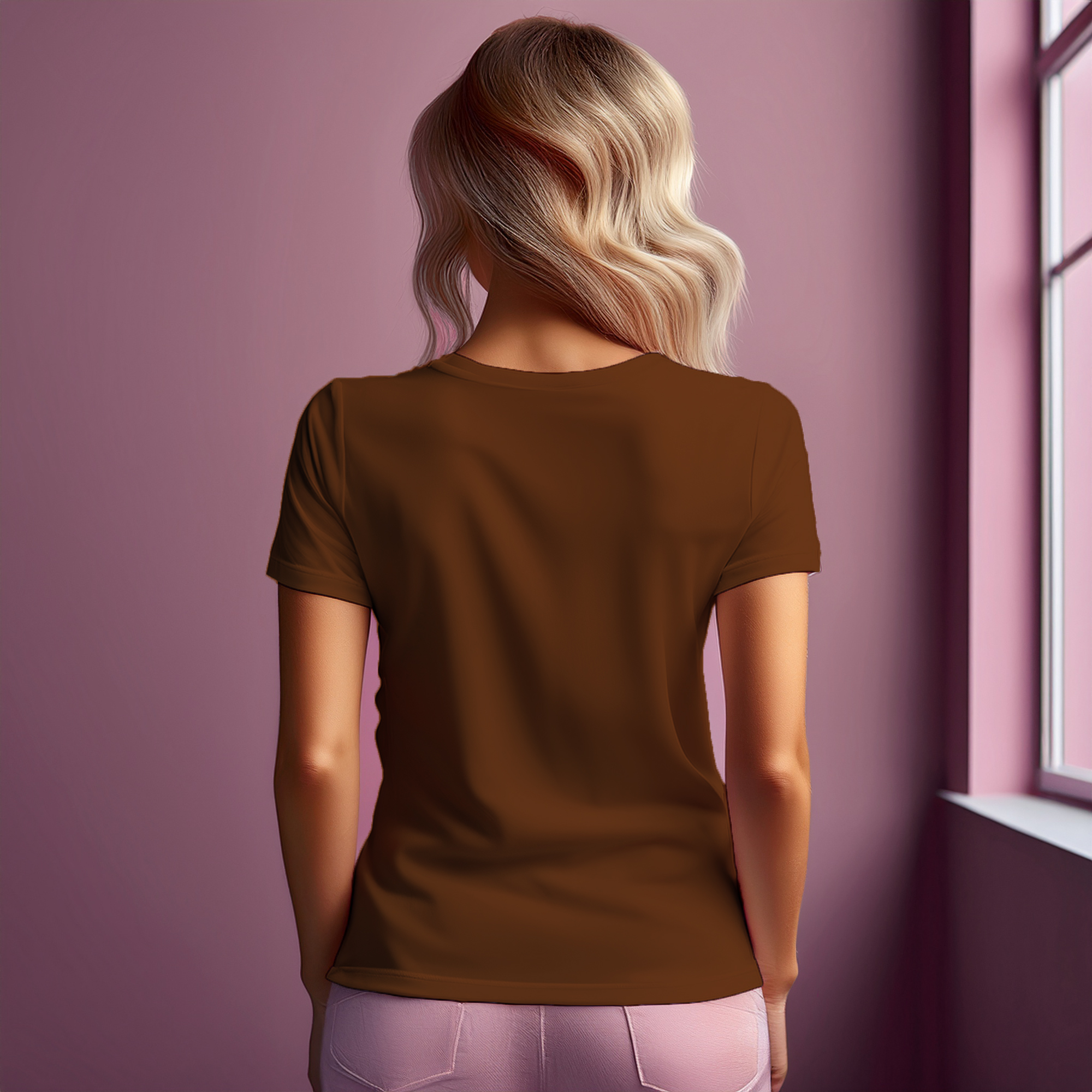 01 Number Women T-Shirt (Brown)