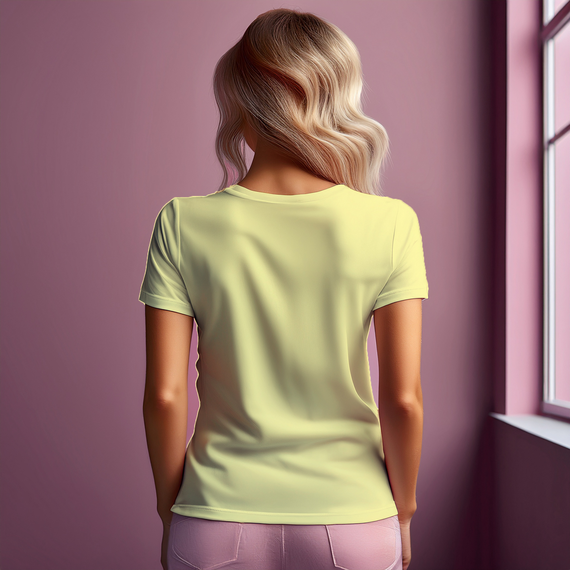 01 Number Women T-Shirt (Butter Yellow)