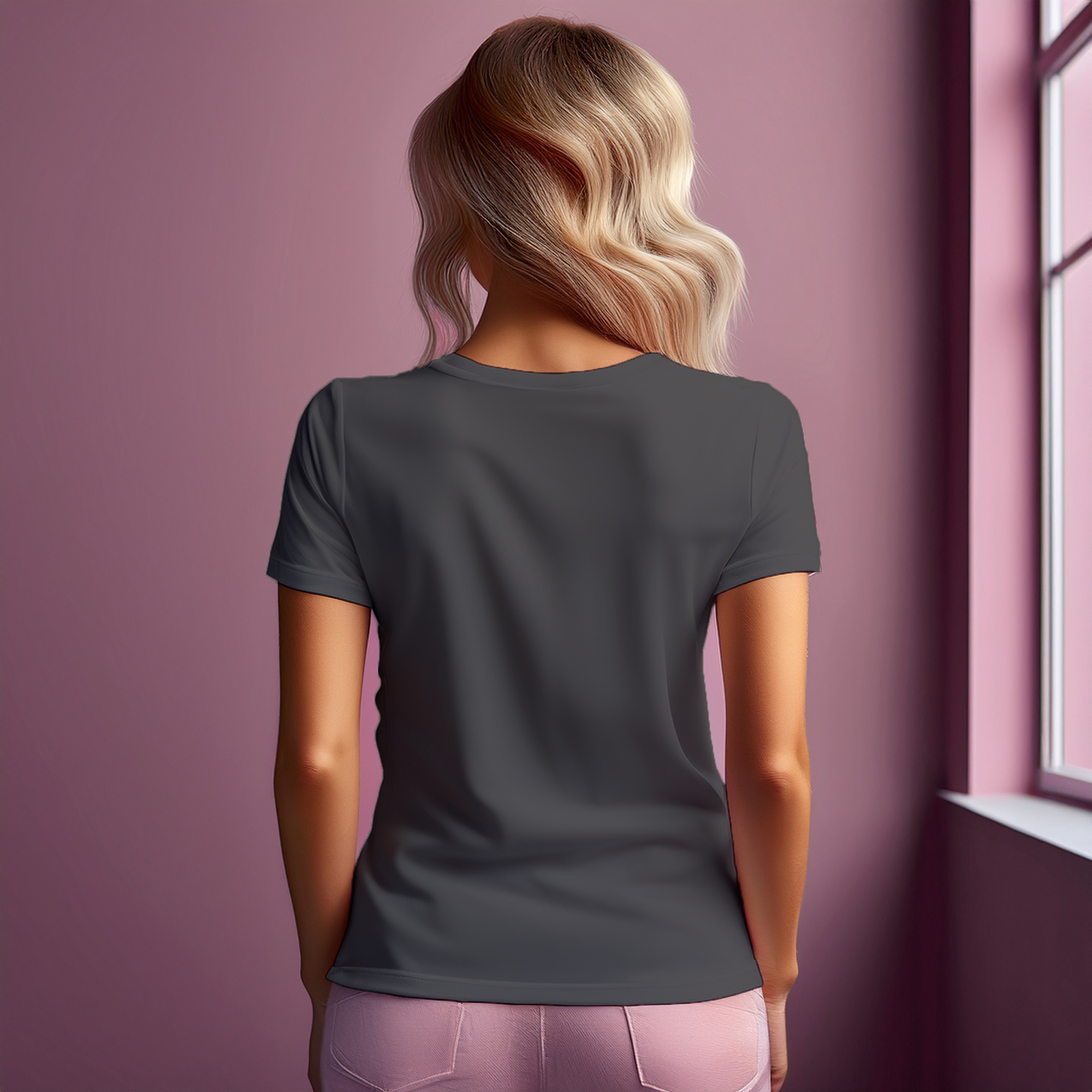 01 Number Women T-Shirt (Charcoal Grey)