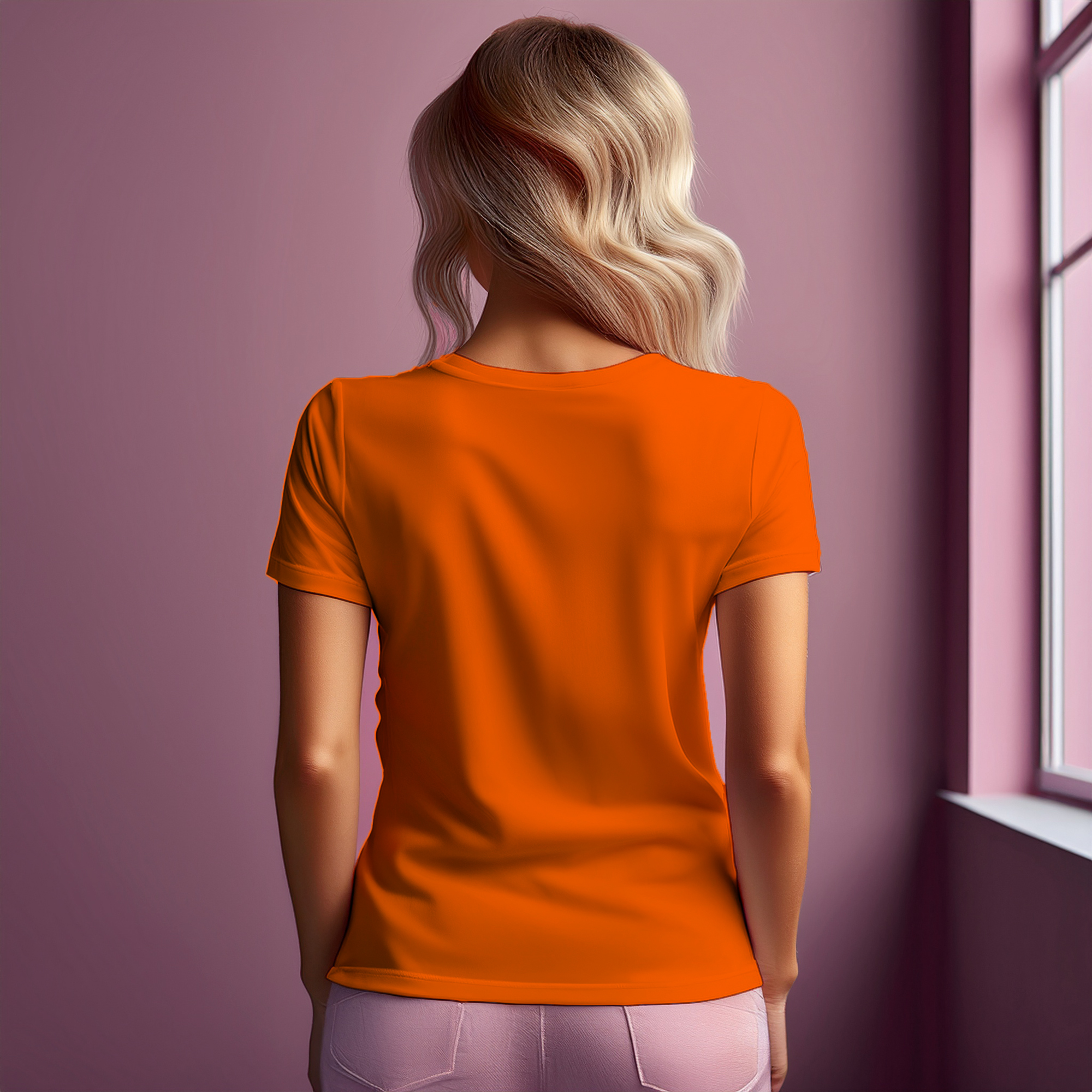 01 Number Women T-Shirt (Orange)