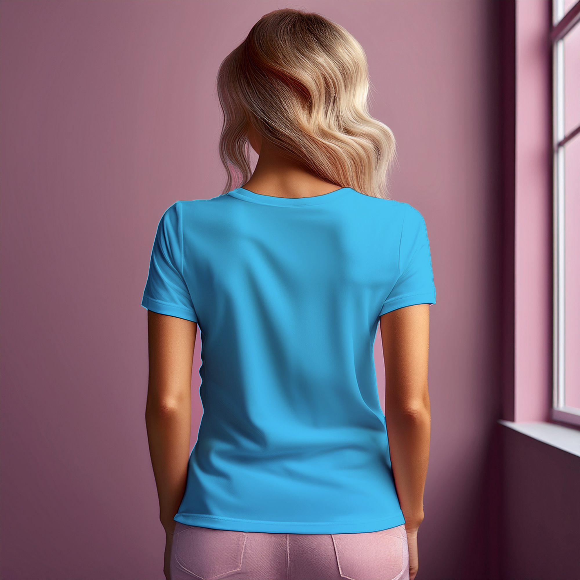 71 Number Women T-Shirt (Sky Blue)