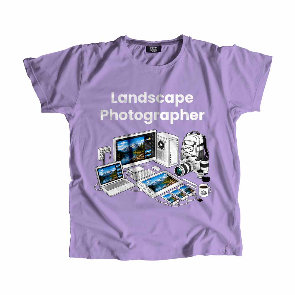 Landscape Photographer Men Unisex T-Shirt (Iris Lavender) Tech Innovation Unisex T-Shirt