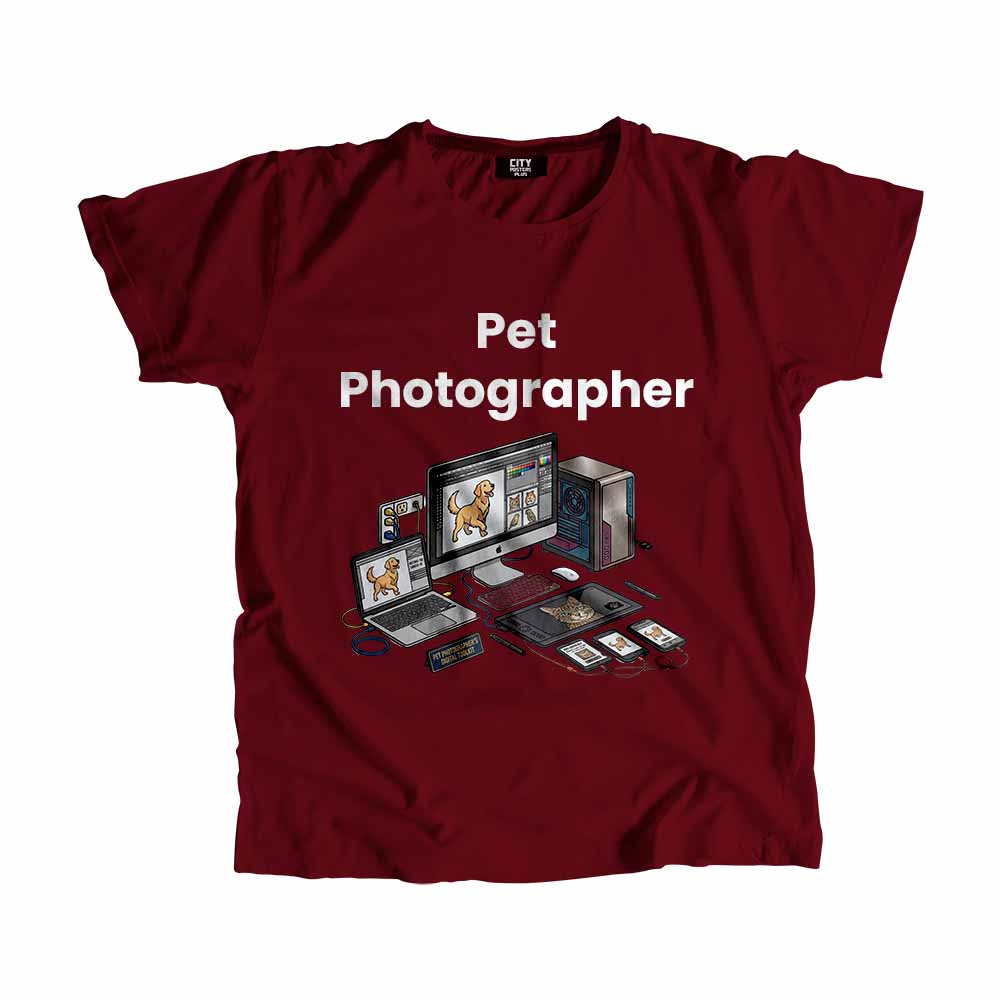 Pet Photographer Men Unisex T-Shirt (Maroon) Tech Innovation Unisex T-Shirt