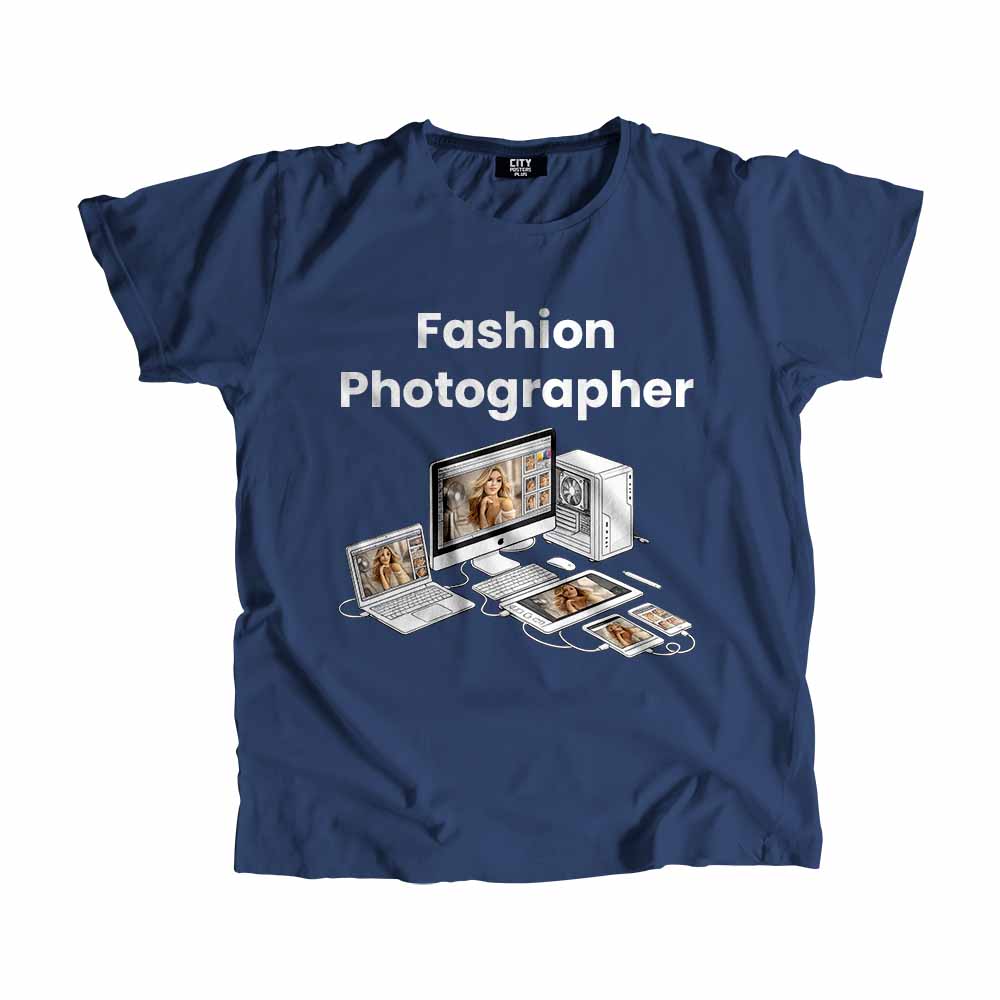 Fashion Photographer Men Unisex T-Shirt (Navy Blue) Tech Innovation Unisex T-Shirt