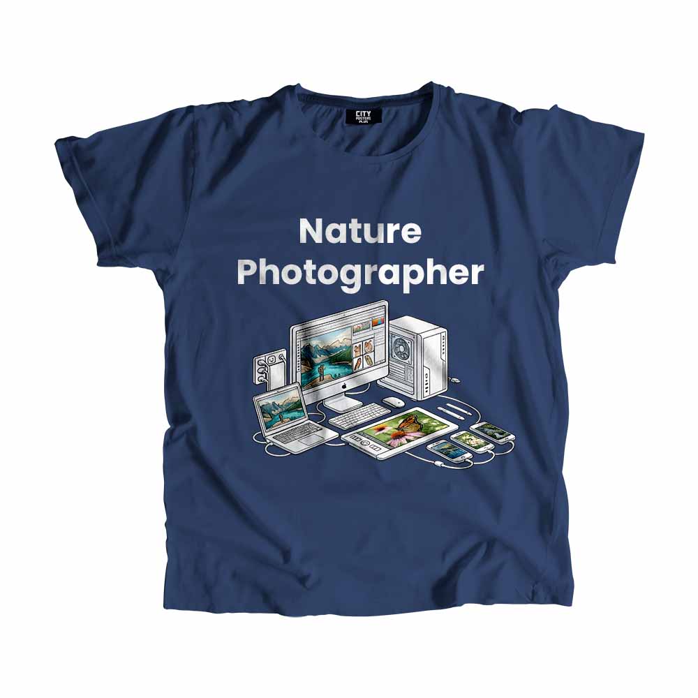 Nature Photographer Men Unisex T-Shirt (Navy Blue) Tech Innovation Unisex T-Shirt